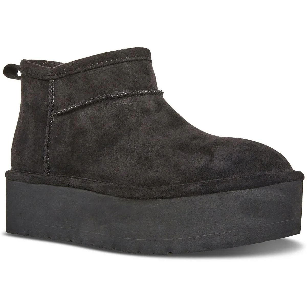 embracce Womens Faux Suede Platform Ankle Boots