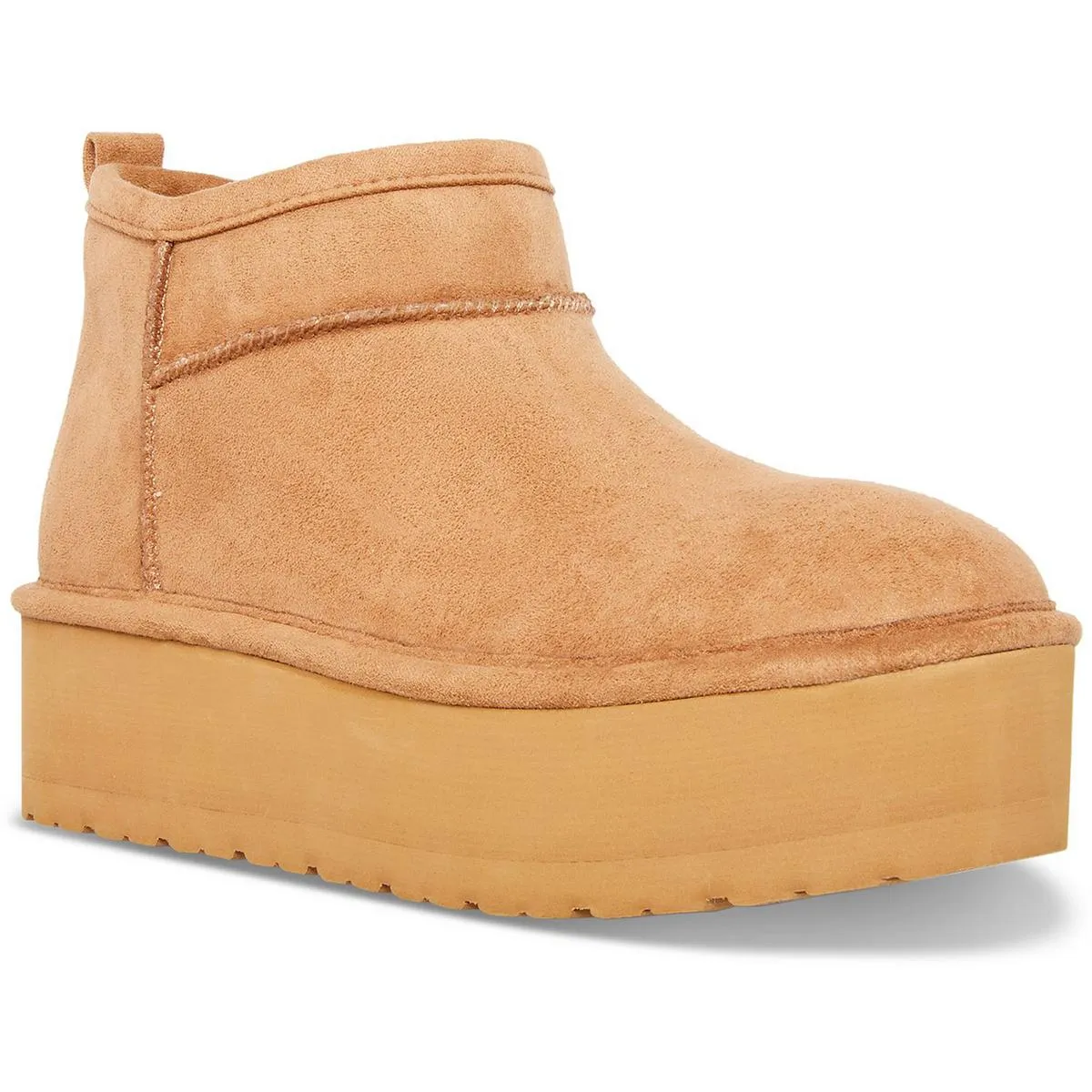 embracce Womens Faux Suede Platform Ankle Boots