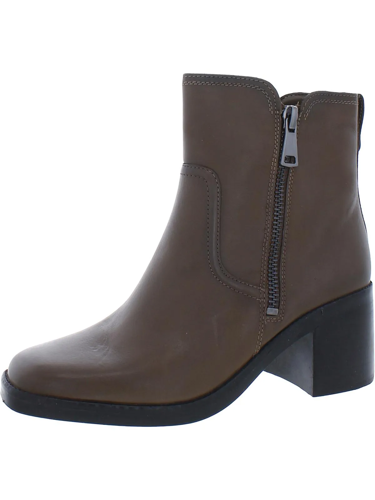 Emmy Womens Leather Square Toe Ankle Boots