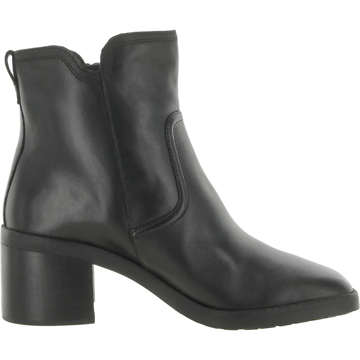 Emmy Womens Leather Square Toe Ankle Boots