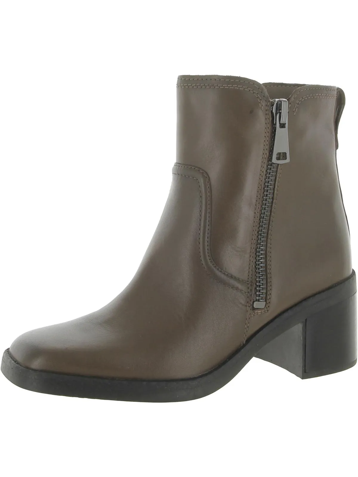 Emmy Womens Leather Square Toe Ankle Boots