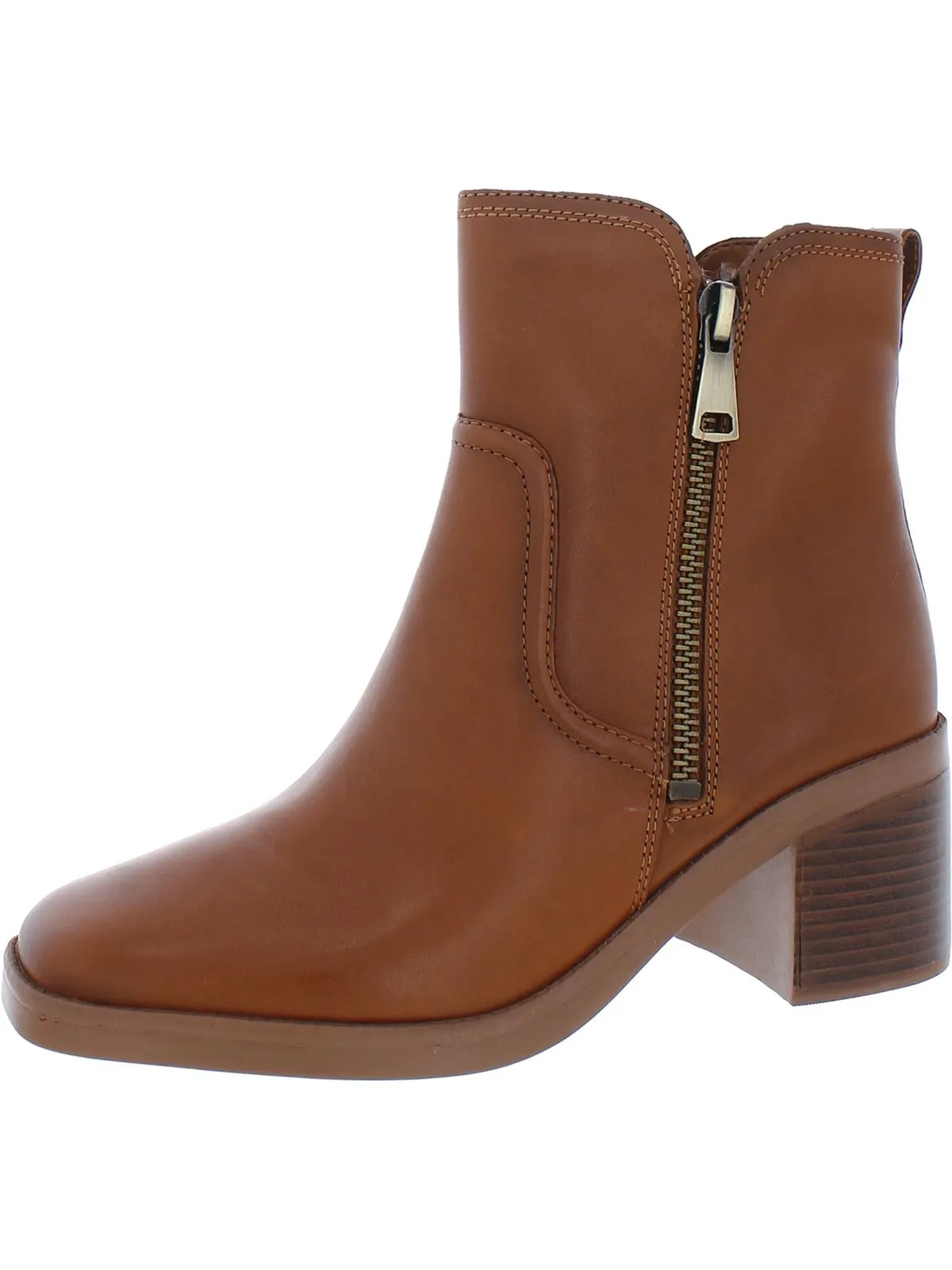 Emmy Womens Leather Square Toe Ankle Boots