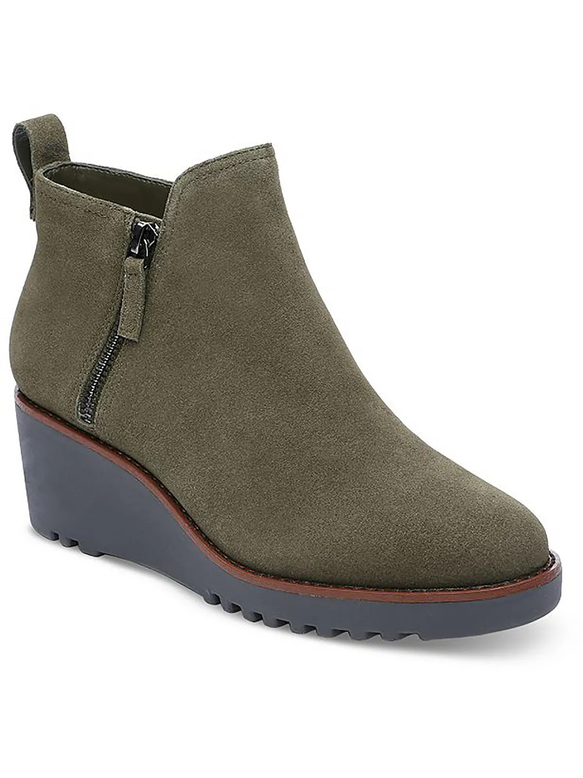 Evolve Womens Suede Platform Ankle Boots