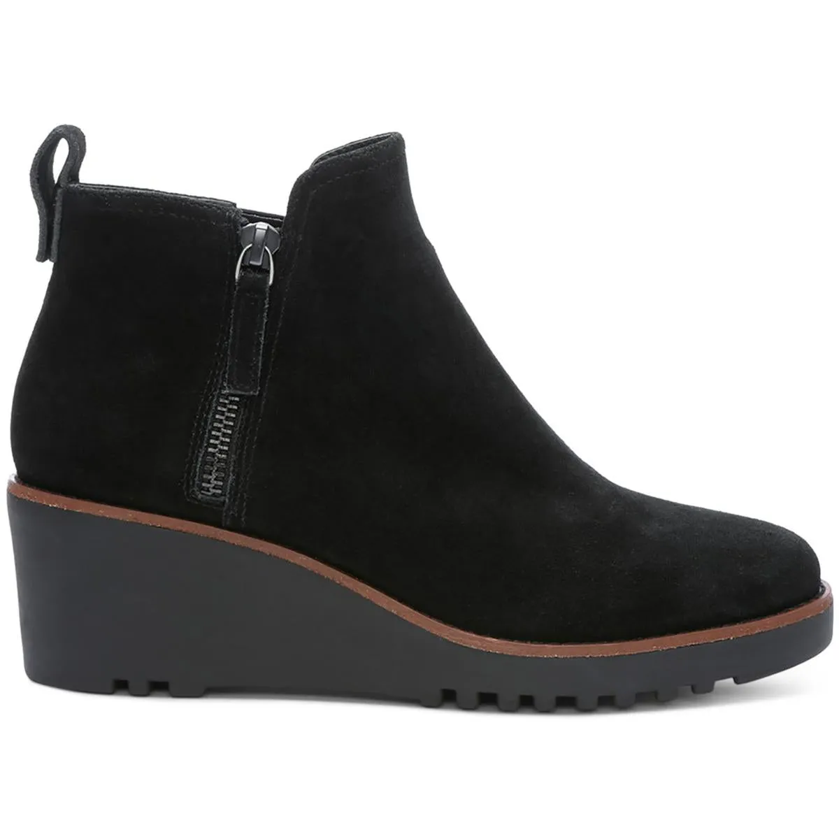 Evolve Womens Suede Platform Ankle Boots
