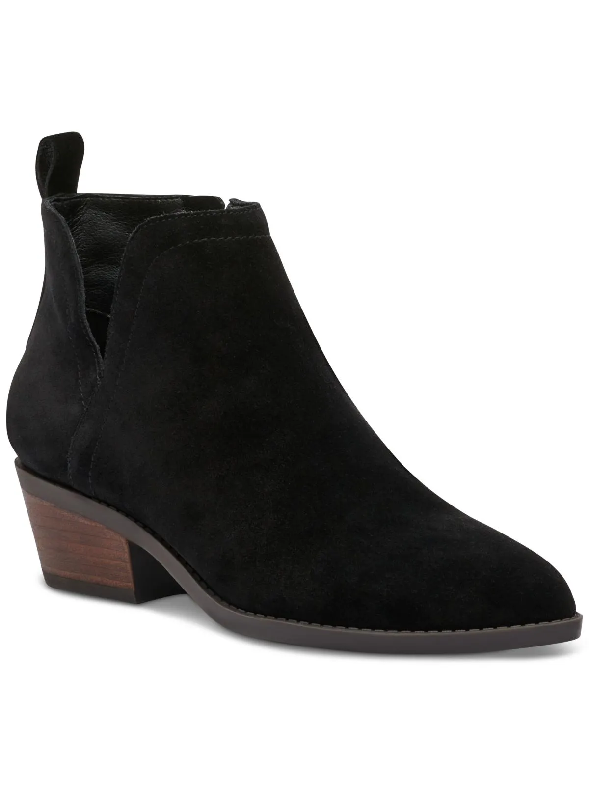 Fallila Womens Suede Cut-Out Booties