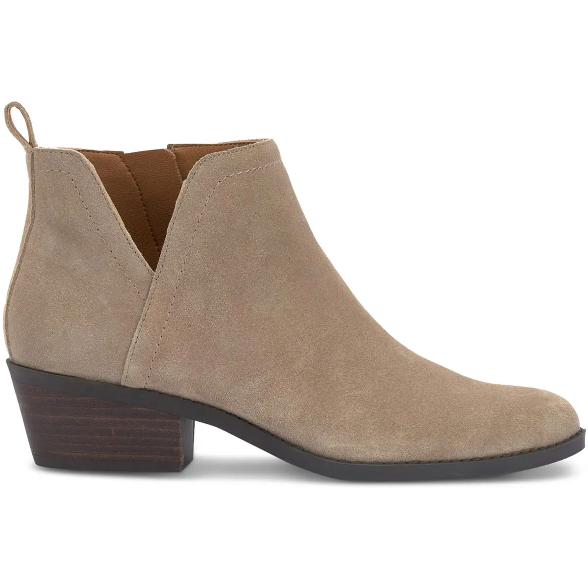 Fallila Womens Suede Cut-Out Booties
