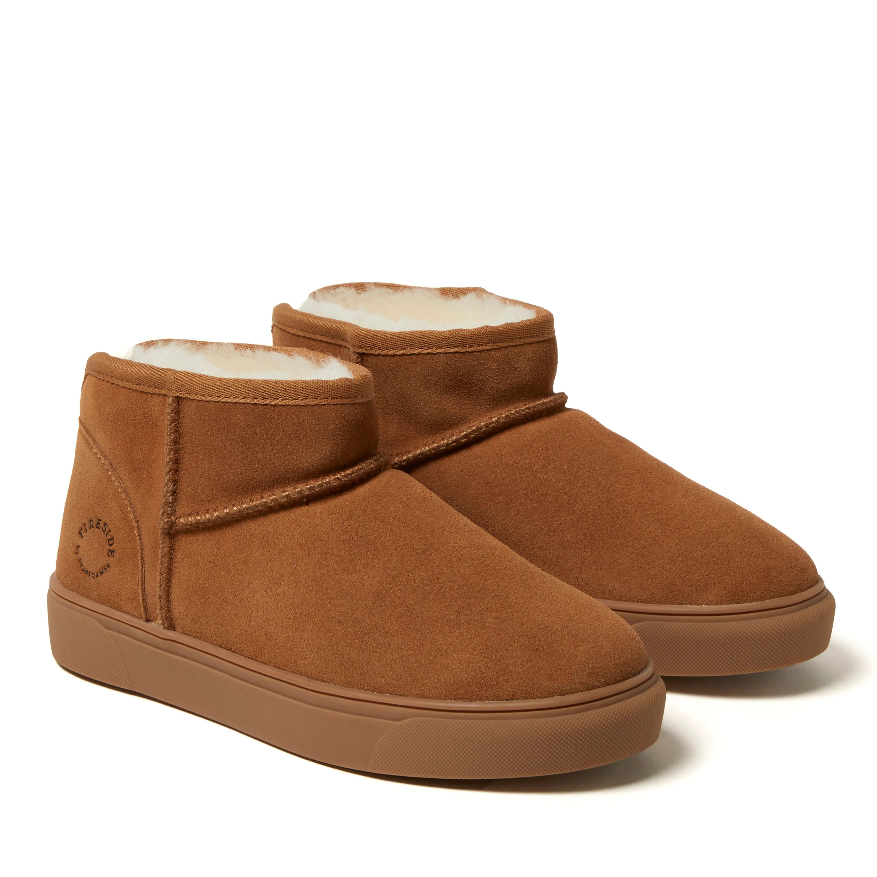 Fireside by Dearfoams Women's Bathurst Water-Resistant Genuine Shearling Micro Bootie