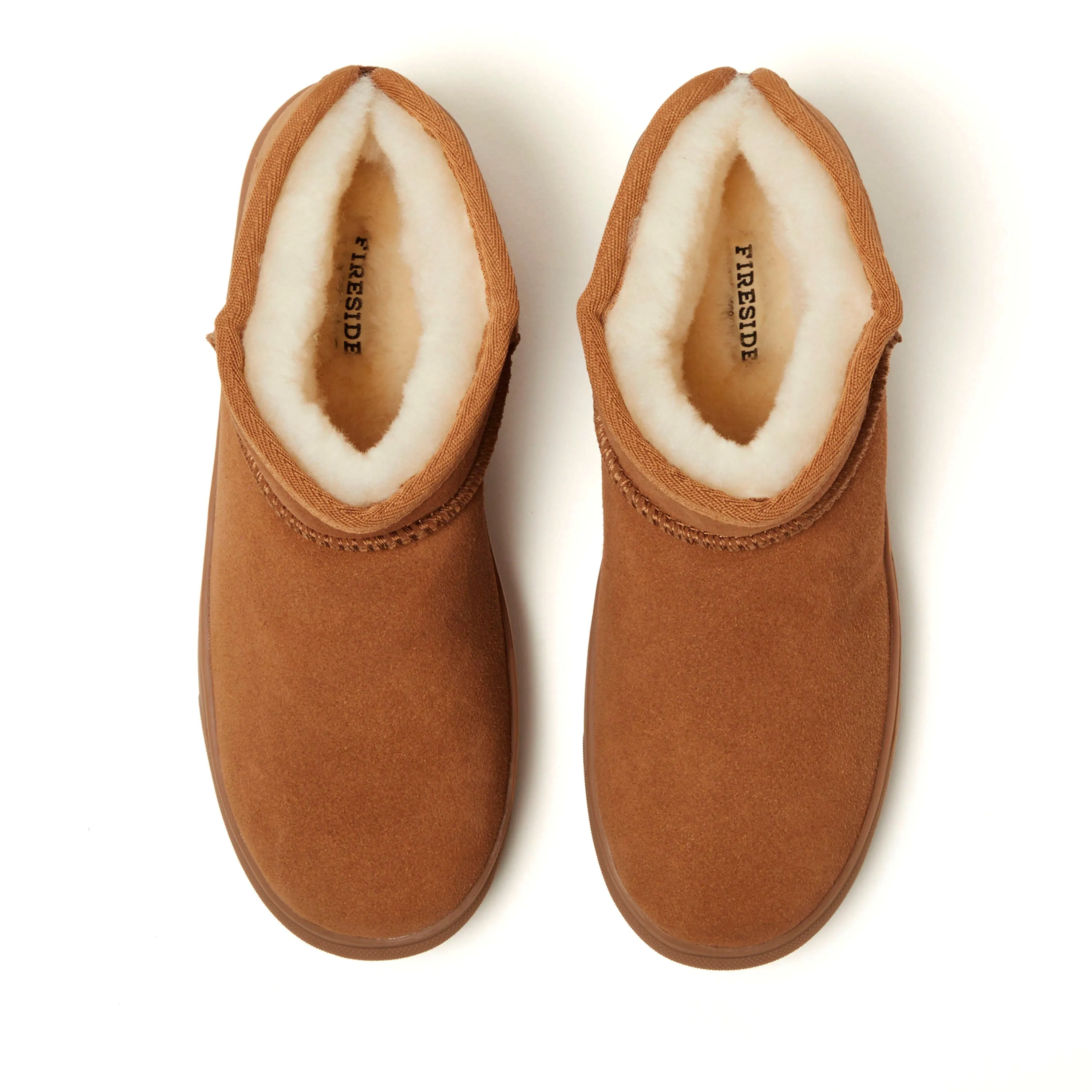 Fireside by Dearfoams Women's Bathurst Water-Resistant Genuine Shearling Micro Bootie