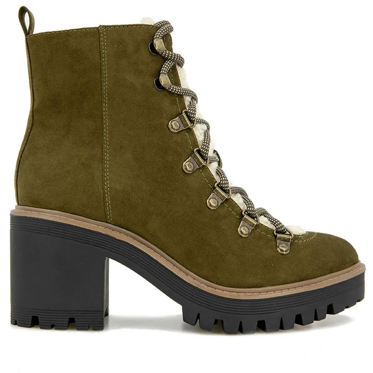 Flynn Womens Lace-up Side Zip Ankle Boots