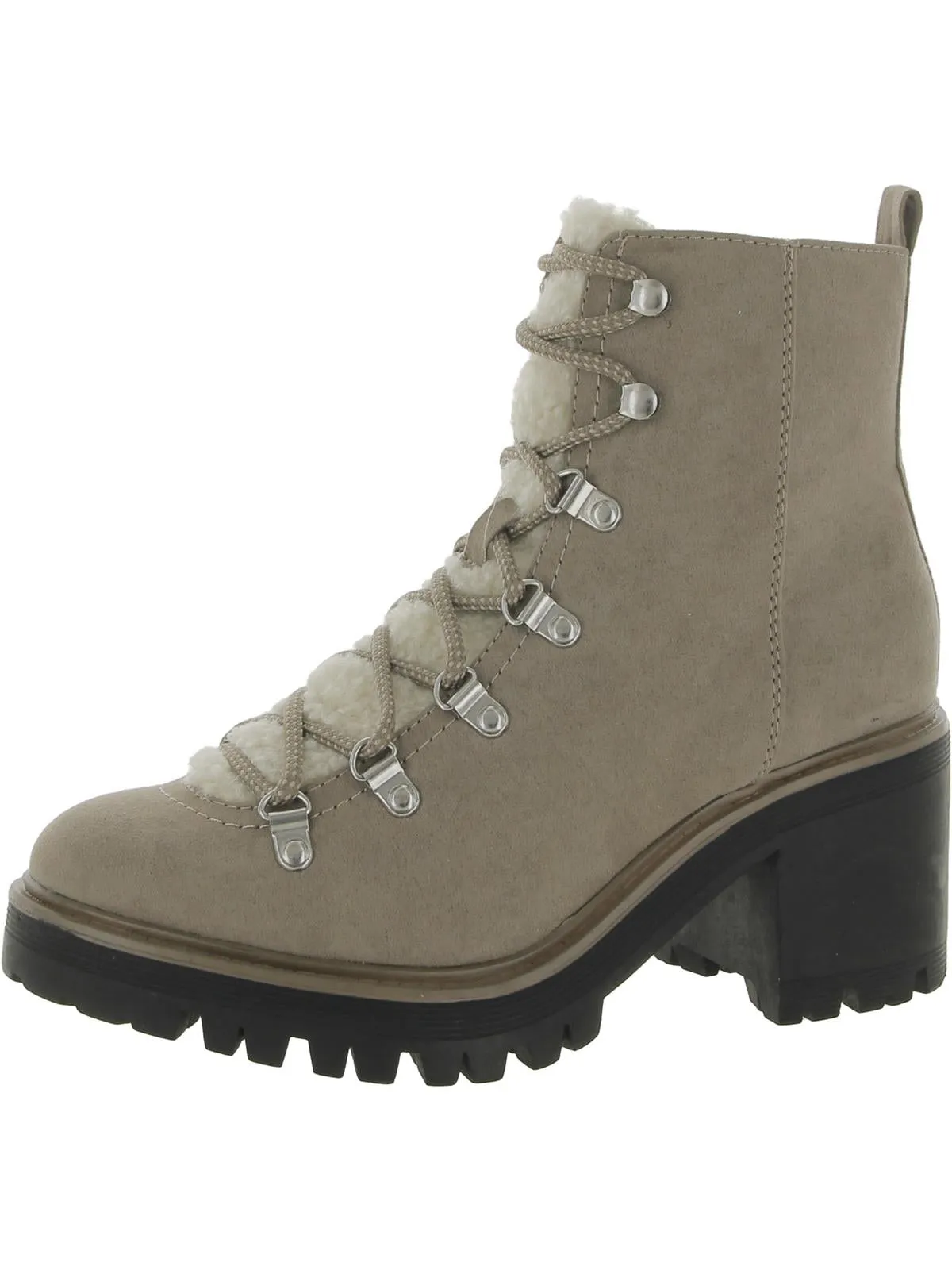 Flynn Womens Lace-up Side Zip Ankle Boots