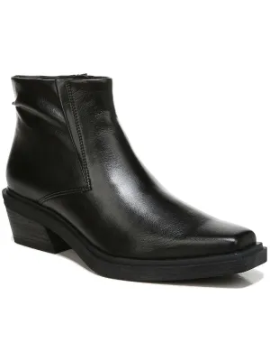 Forta Womens Zipper Square Toe Ankle Boots