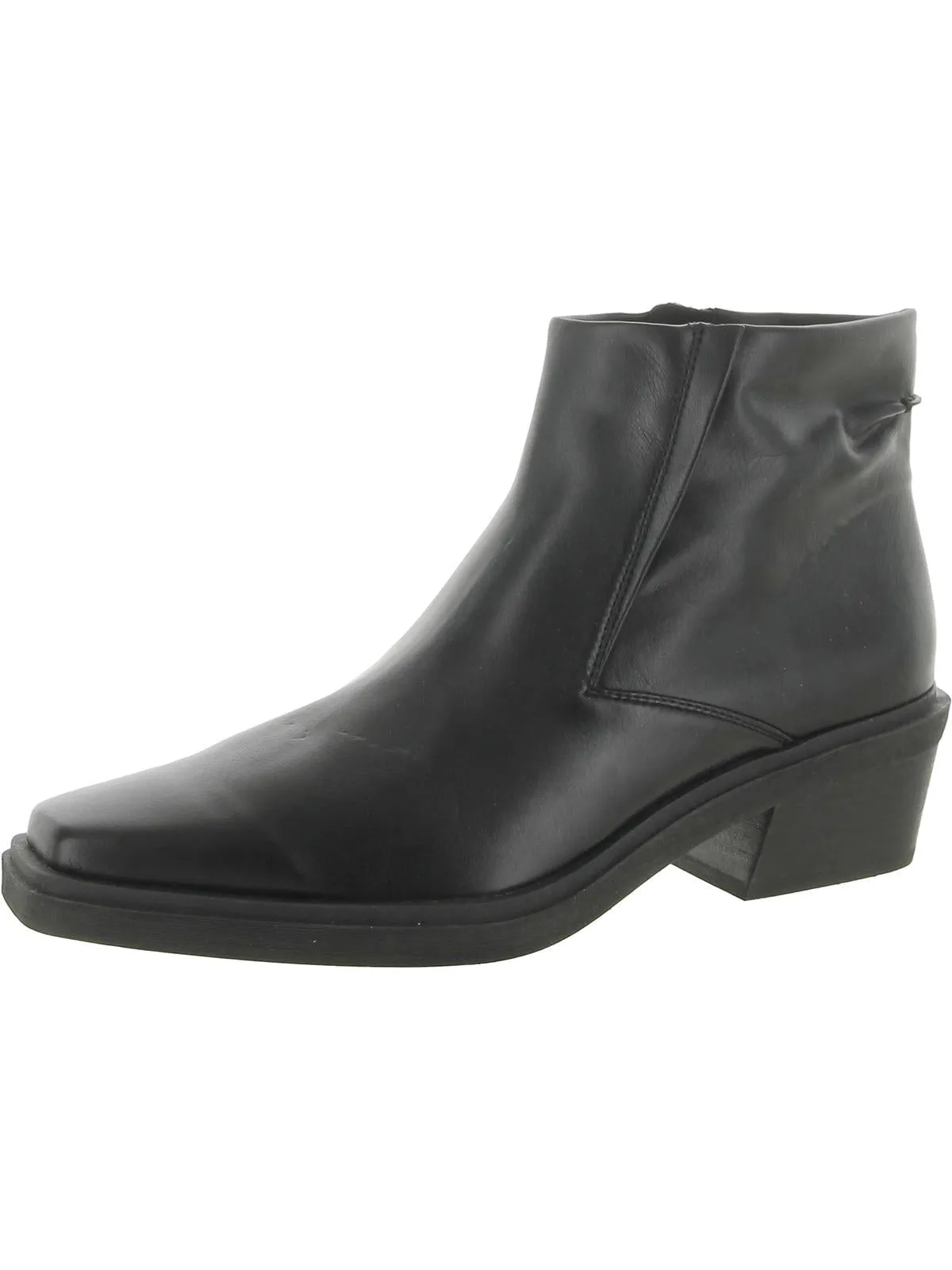 Forta Womens Zipper Square Toe Ankle Boots