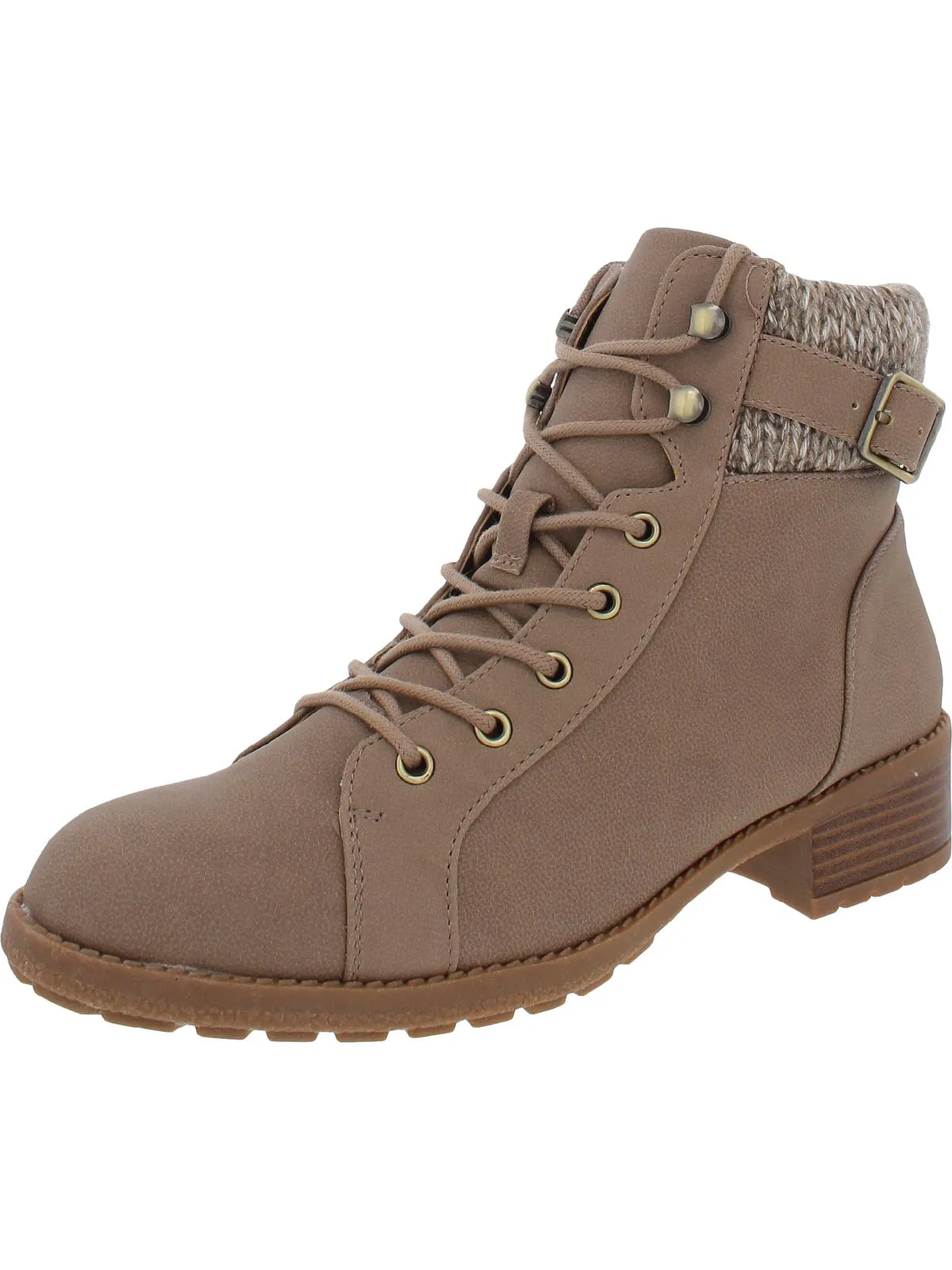 Gaiel Womens Zipper Ankle Combat & Lace-up Boots