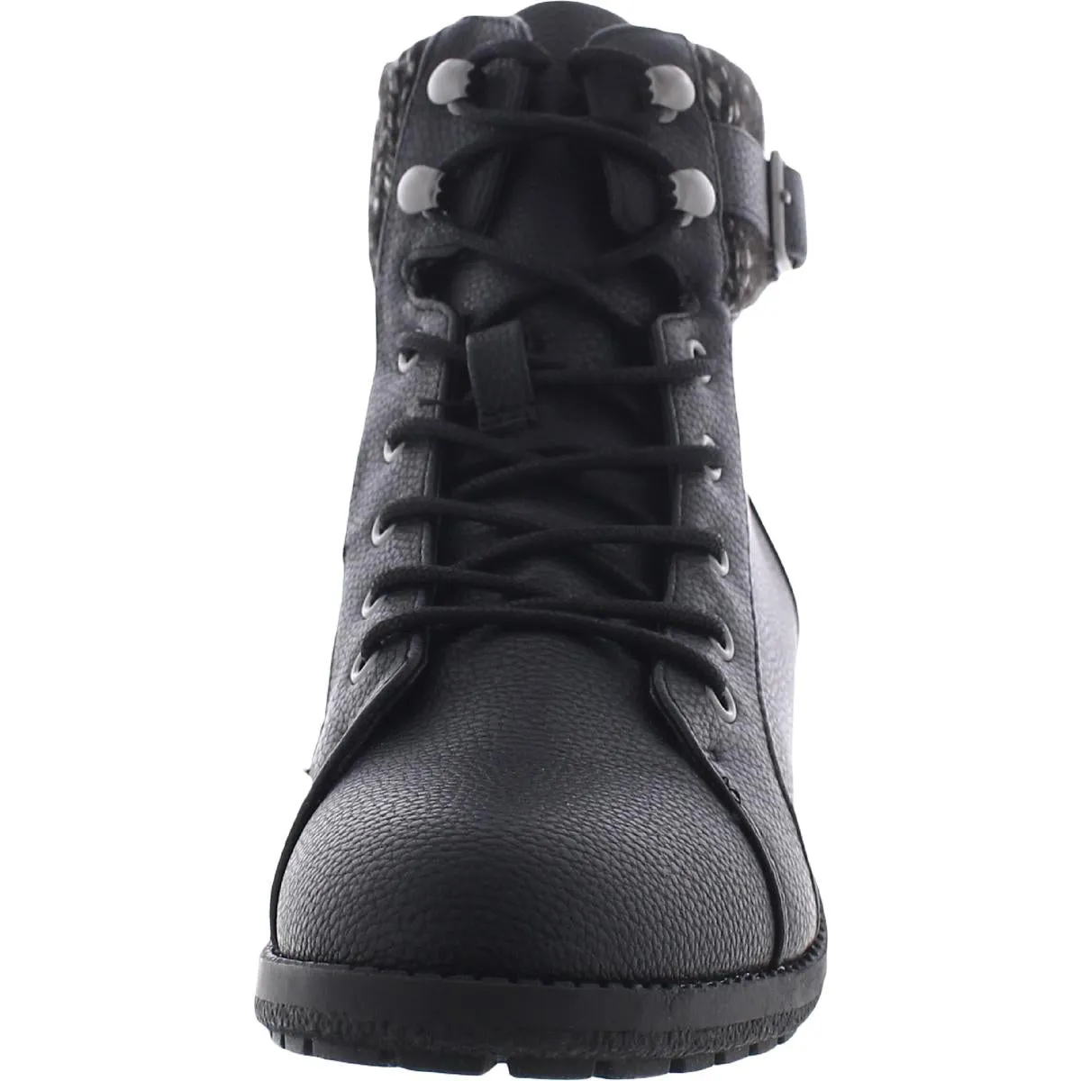 Gaiel Womens Zipper Ankle Combat & Lace-up Boots