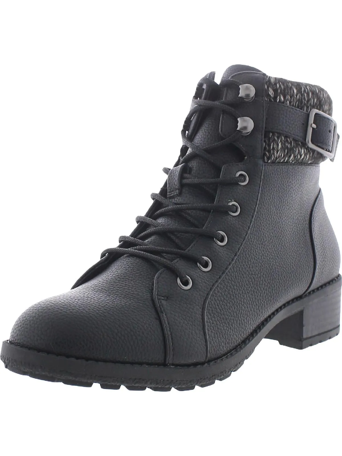 Gaiel Womens Zipper Ankle Combat & Lace-up Boots