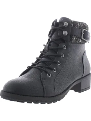 Gaiel Womens Zipper Ankle Combat & Lace-up Boots