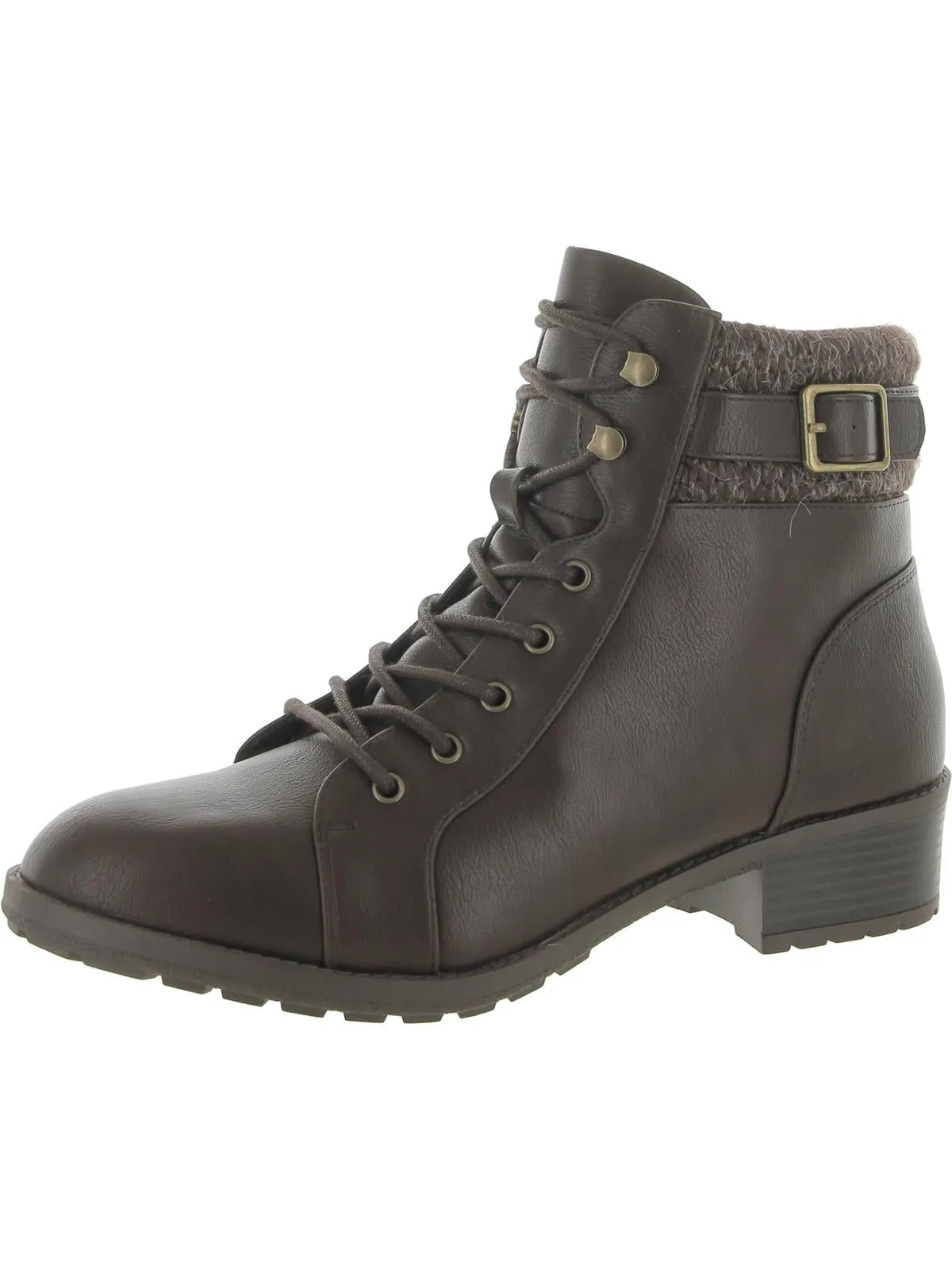 Gaiel Womens Zipper Ankle Combat & Lace-up Boots