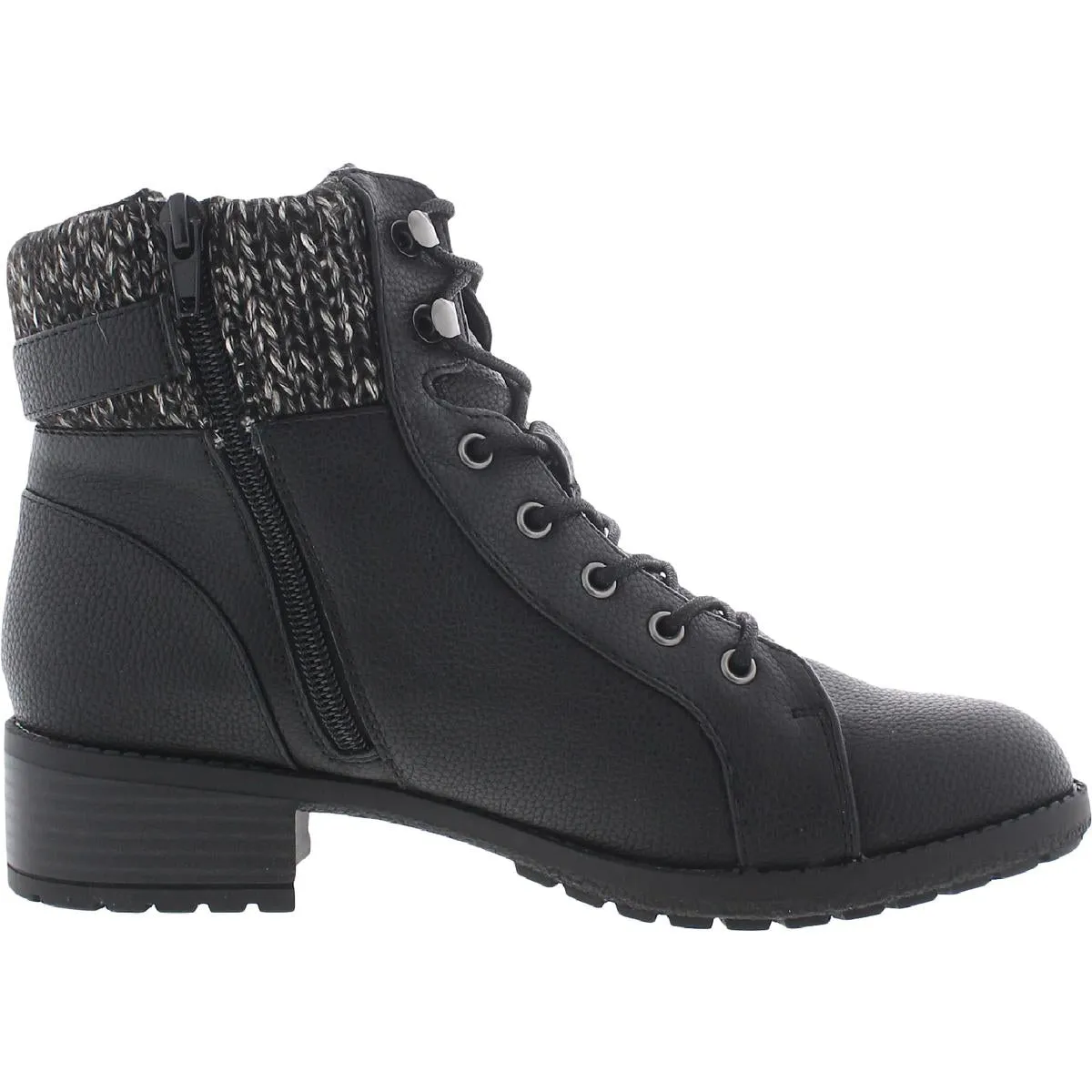 Gaiel Womens Zipper Ankle Combat & Lace-up Boots