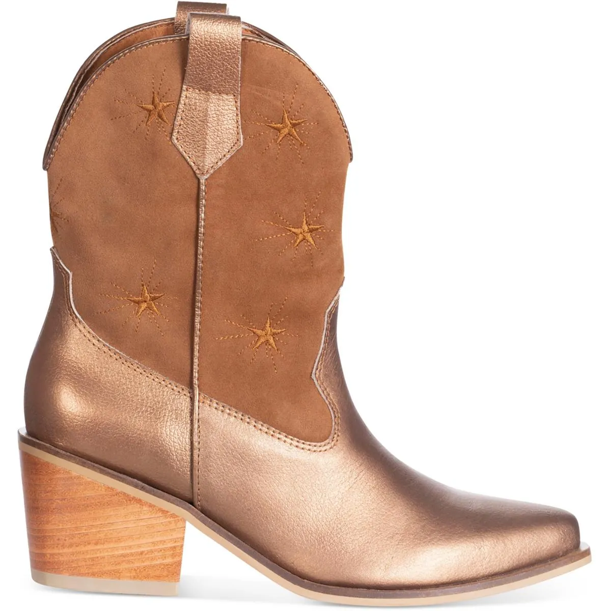 Galaxy Stars Womens Leather Pull On Booties