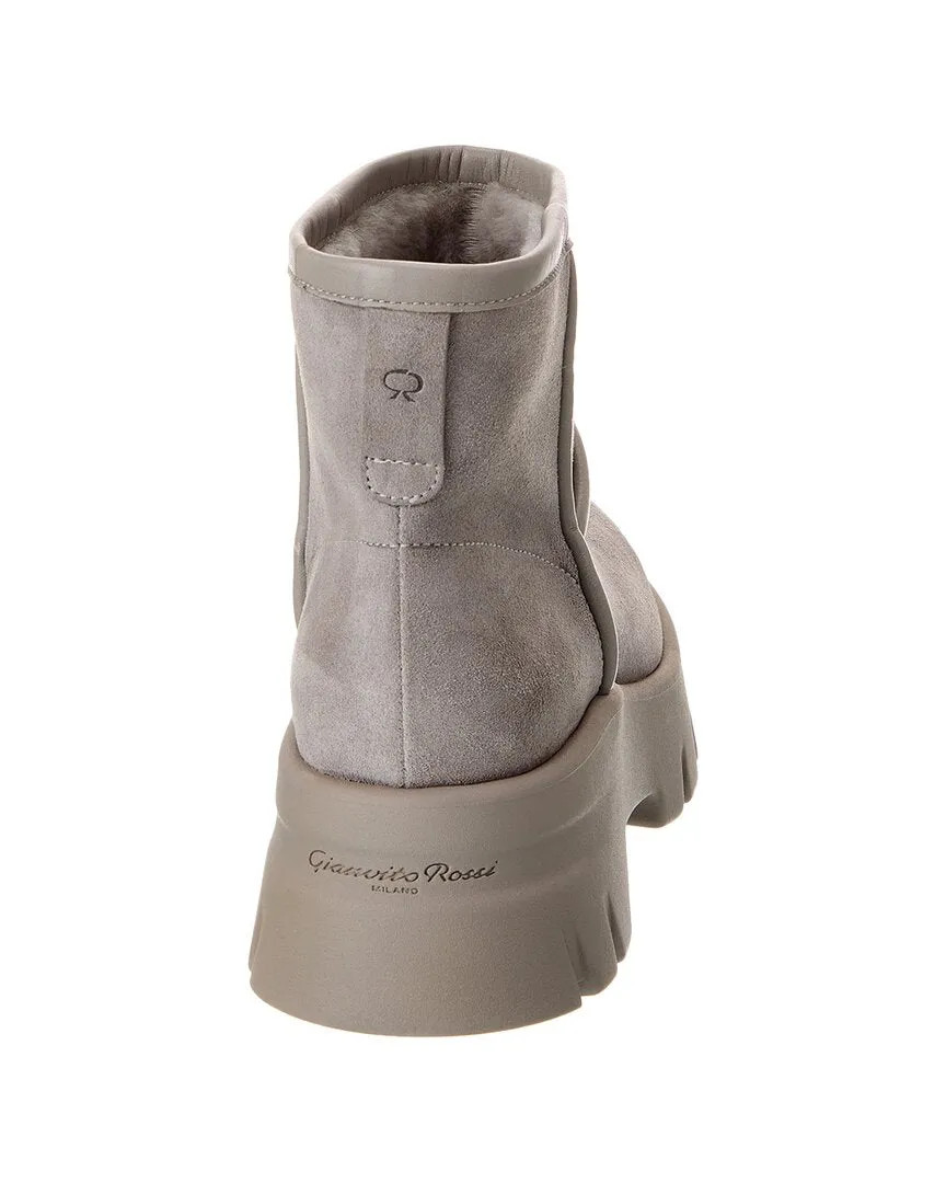 Gianvito Rossi Suede Platform Bootie