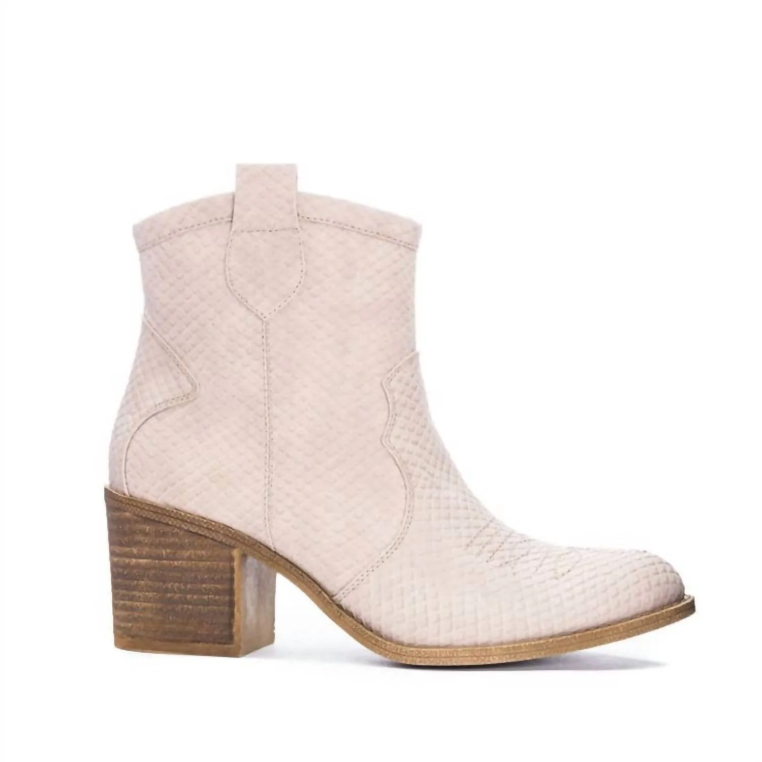 Girlie Unite Western Bootie In Blush