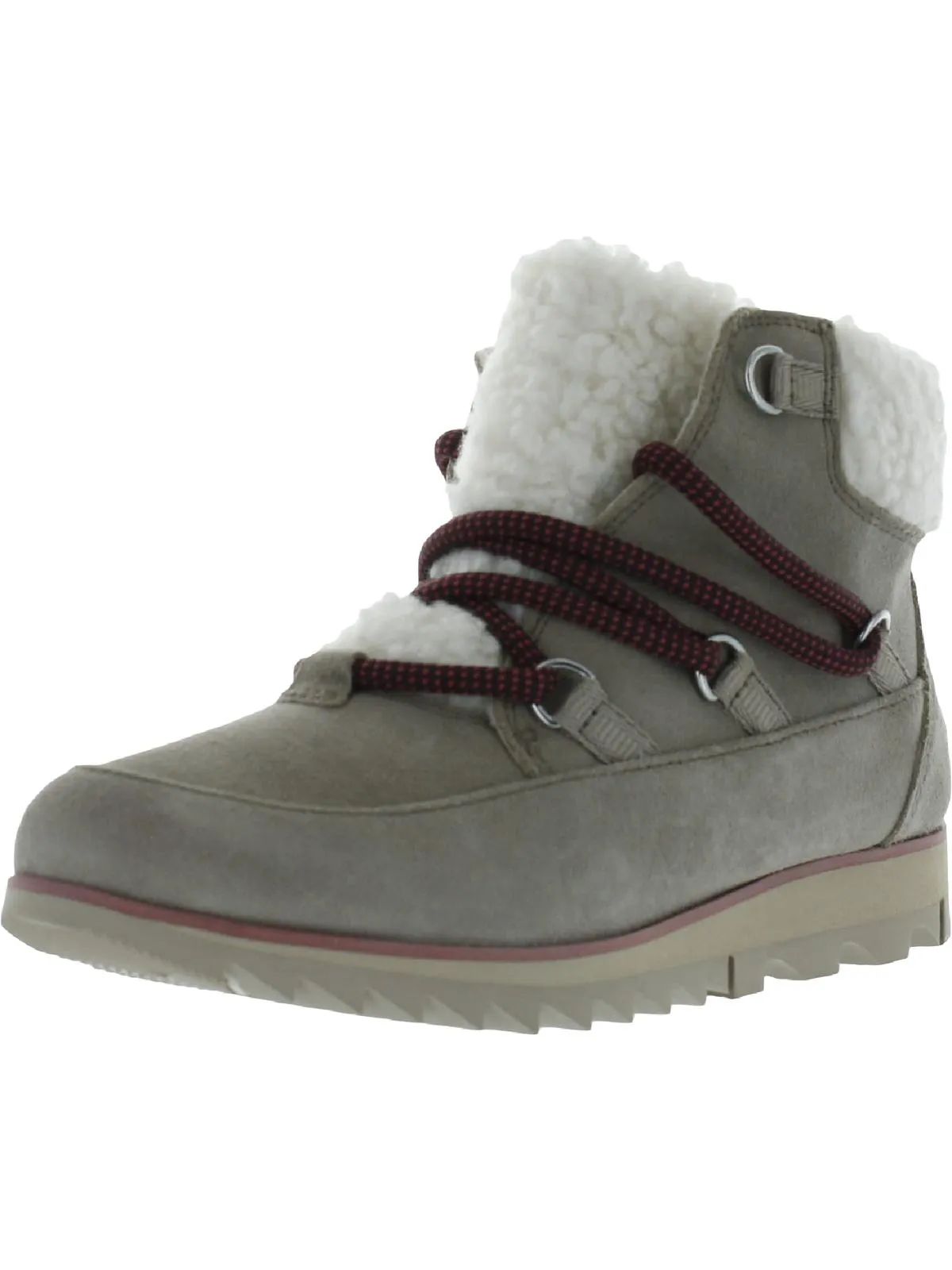 Harlow Lace Cozy Womens Casual Lace-Up Ankle Boots