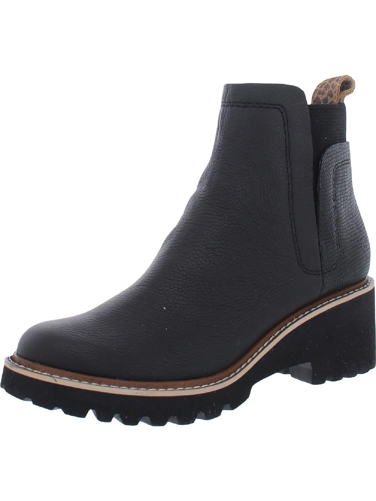 Huey Womens Lugged Sole Lug Sole Ankle Boots