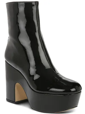 Ilana Womens Block Heel Ankle Boots