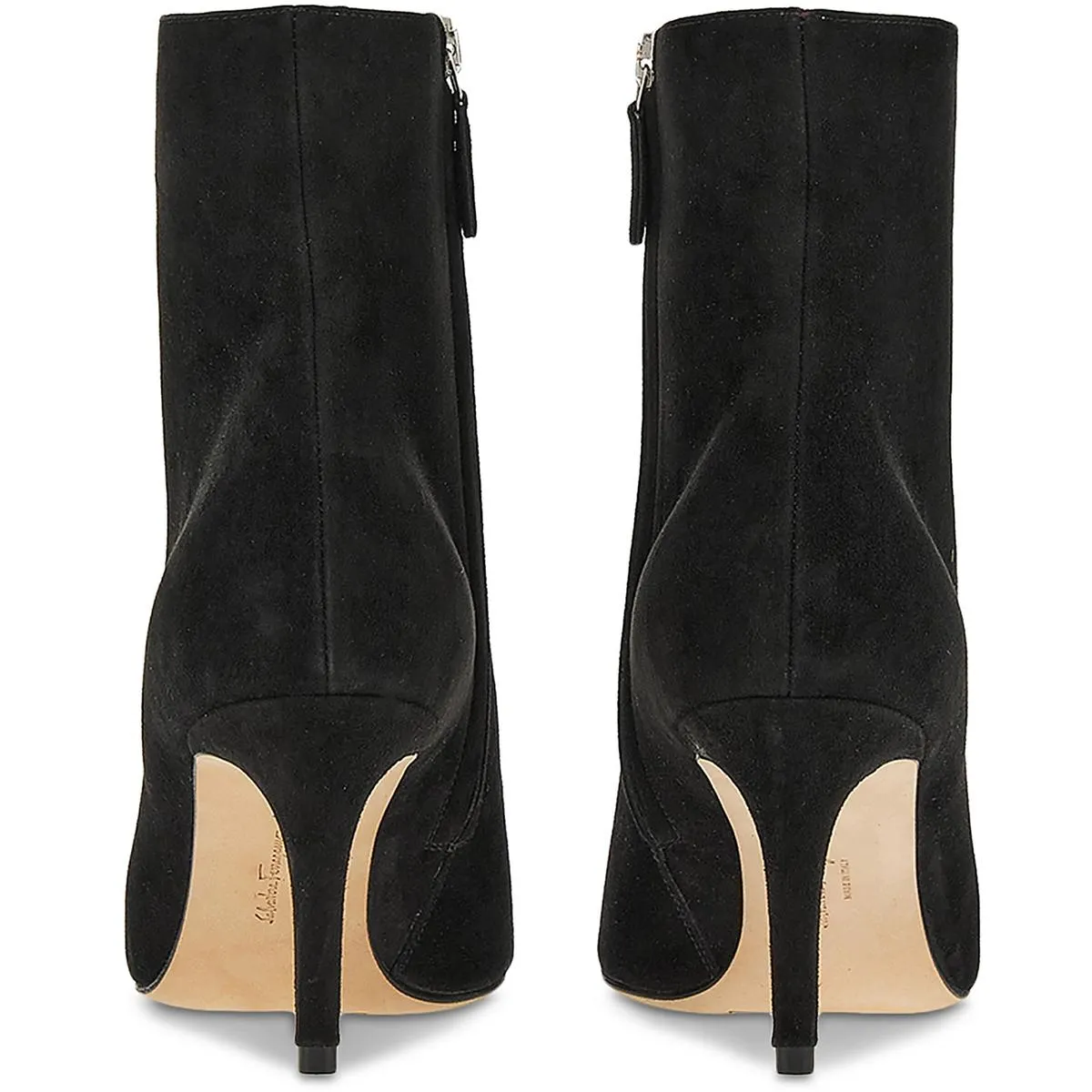 Imogen Womens Faux Suede Pointed Toe Booties