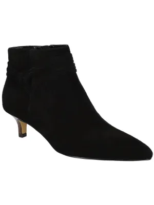 Jani Womens Suede Pointed Toe Booties