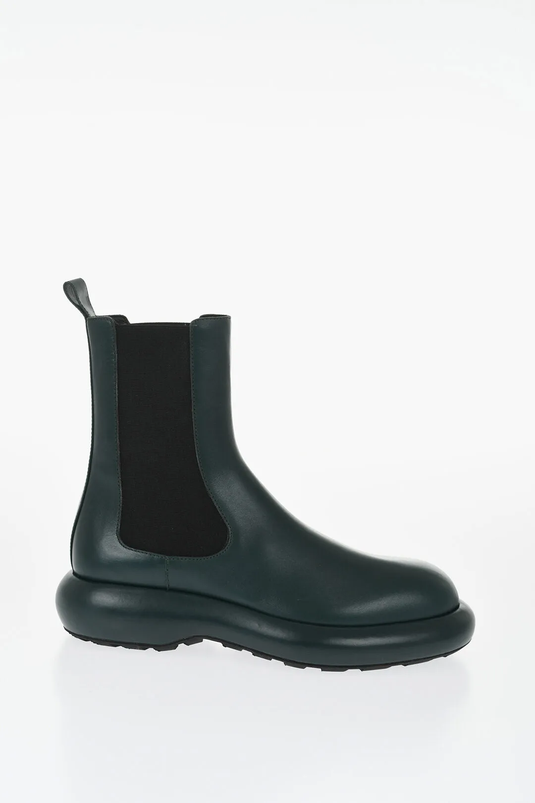Jil Sander Leather Chelsea Booties With Chunky Sole