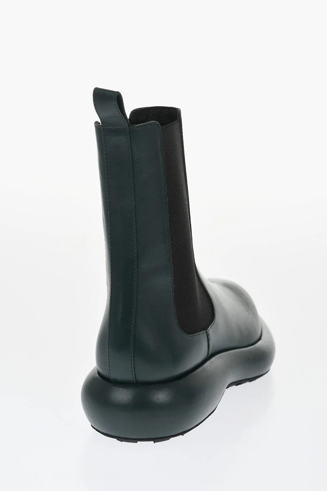 Jil Sander Leather Chelsea Booties With Chunky Sole