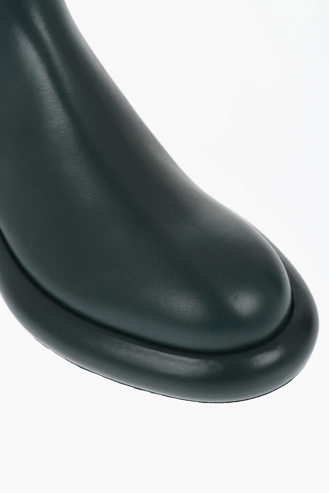 Jil Sander Leather Chelsea Booties With Chunky Sole