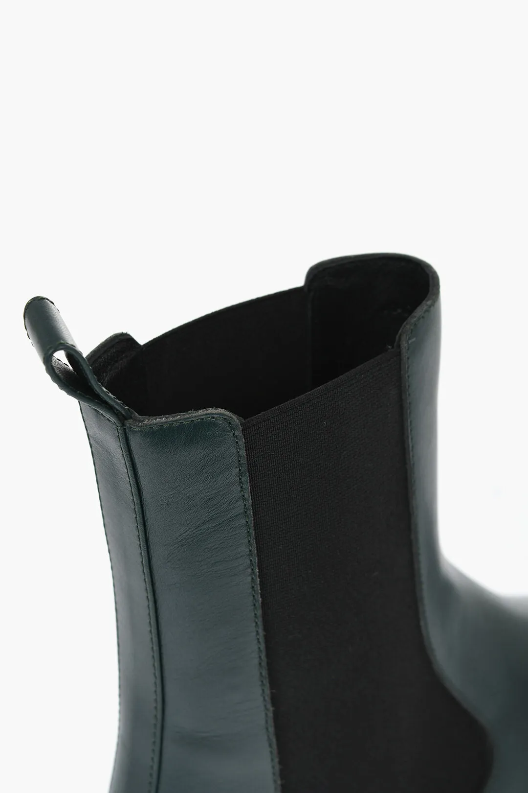 Jil Sander Leather Chelsea Booties With Chunky Sole