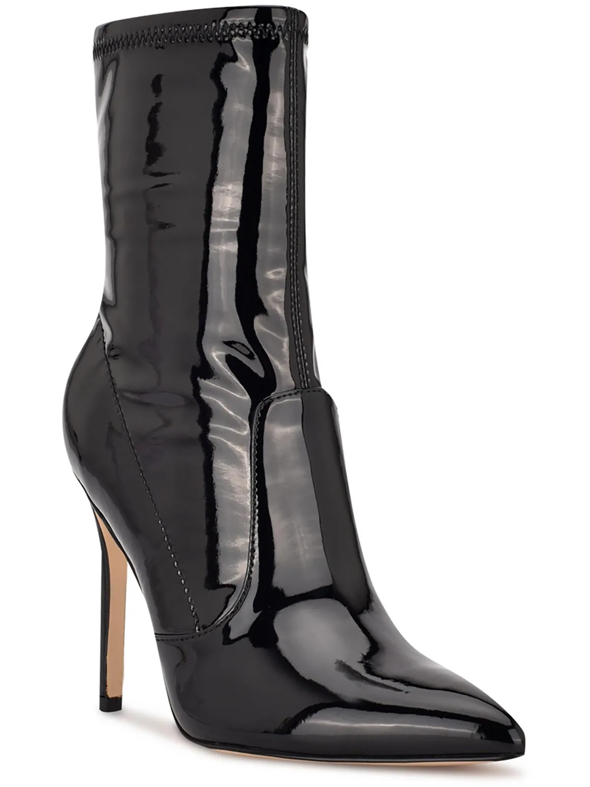 Jody 3 Womens Patent Pointed Toe Booties
