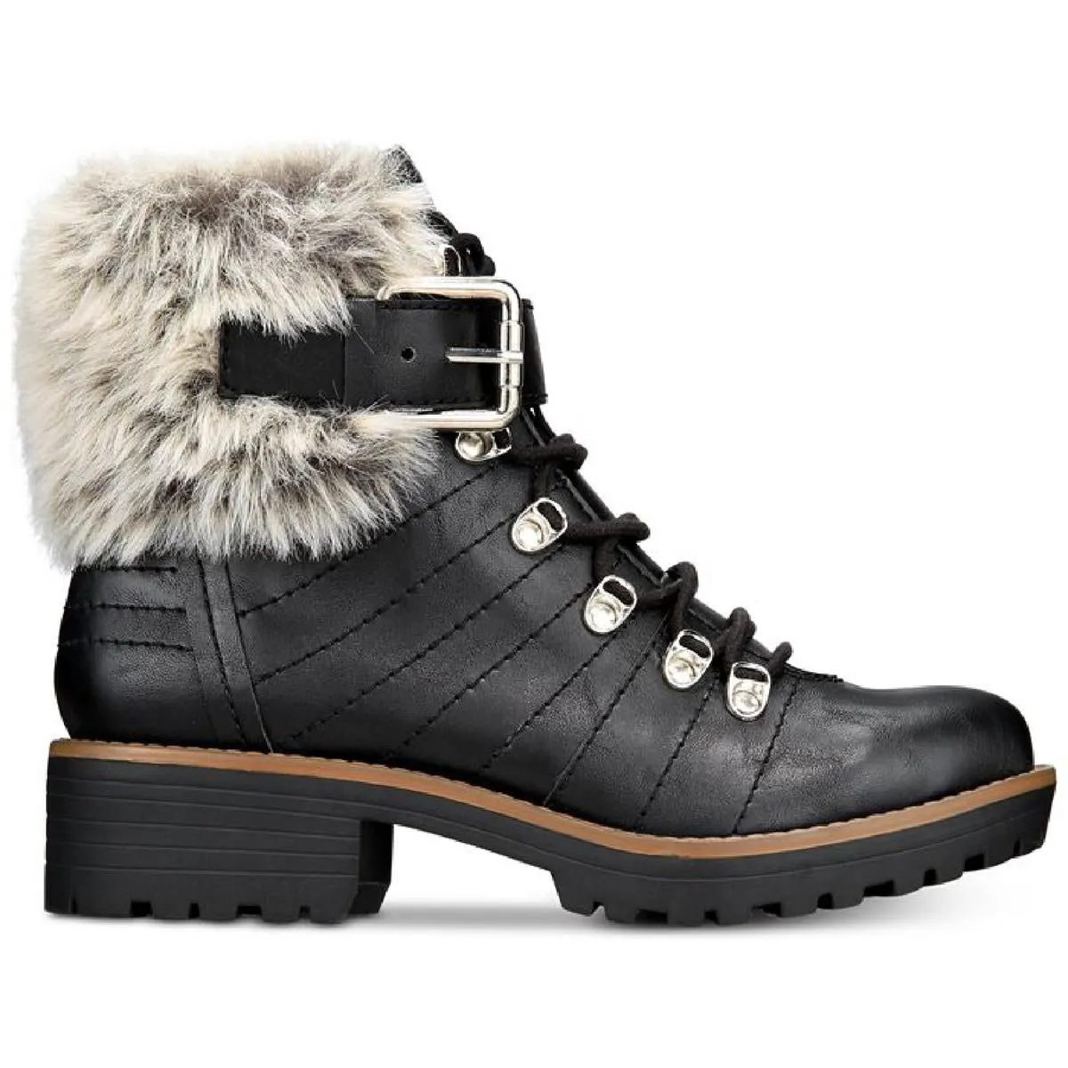 Jojo Womens Leather Lace-Up Ankle Boots