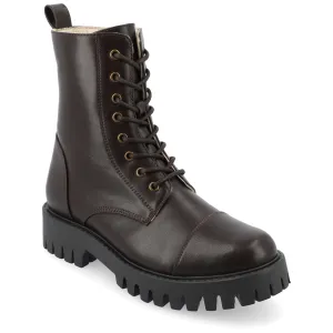 Journee Collection Medium and Wide Width Womens Aaley Tru Comfort Foam Combat Inside Zip Bootie