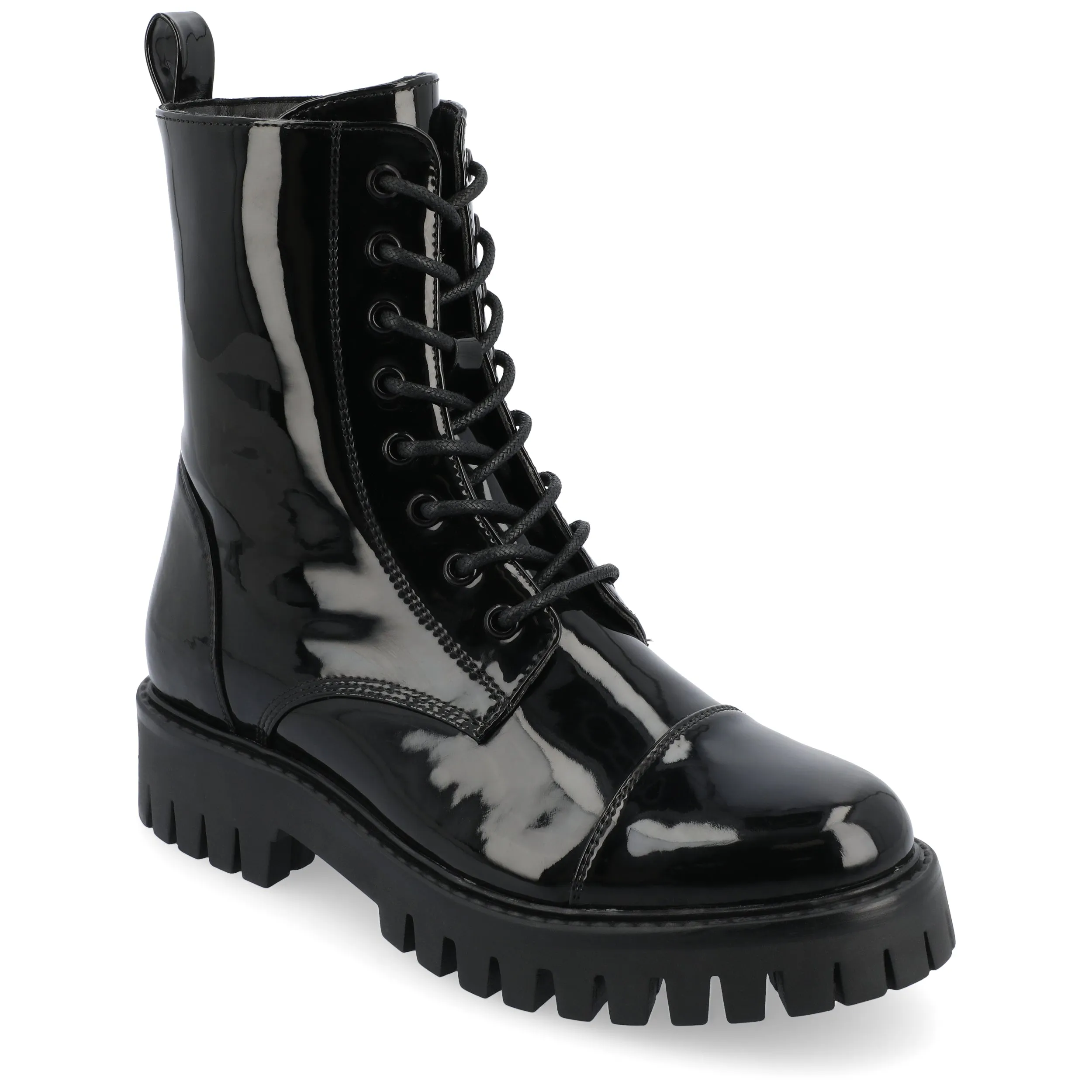 Journee Collection Medium and Wide Width Womens Aaley Tru Comfort Foam Combat Inside Zip Bootie