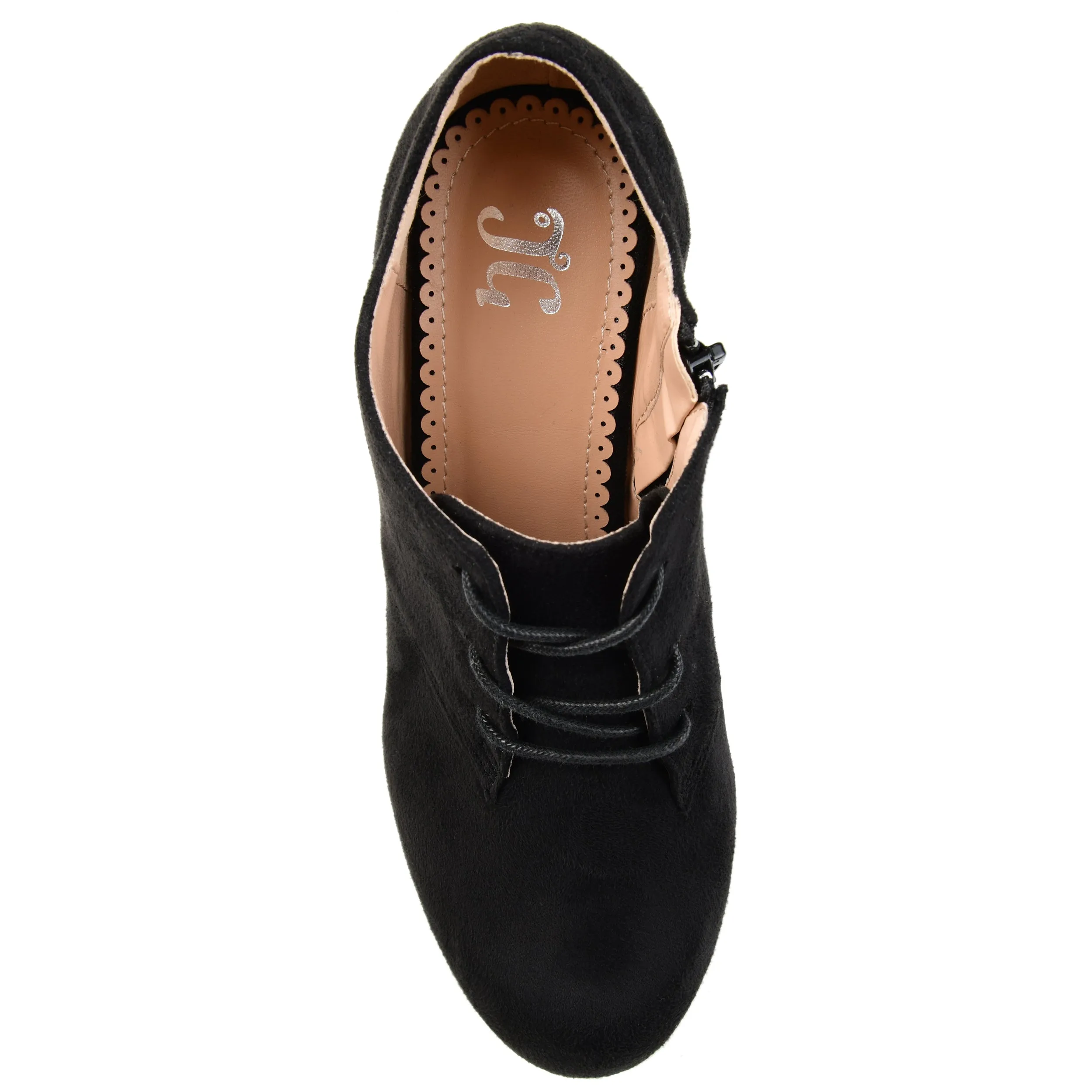Journee Collection Womens Leona Inside Zip Block Heel Booties