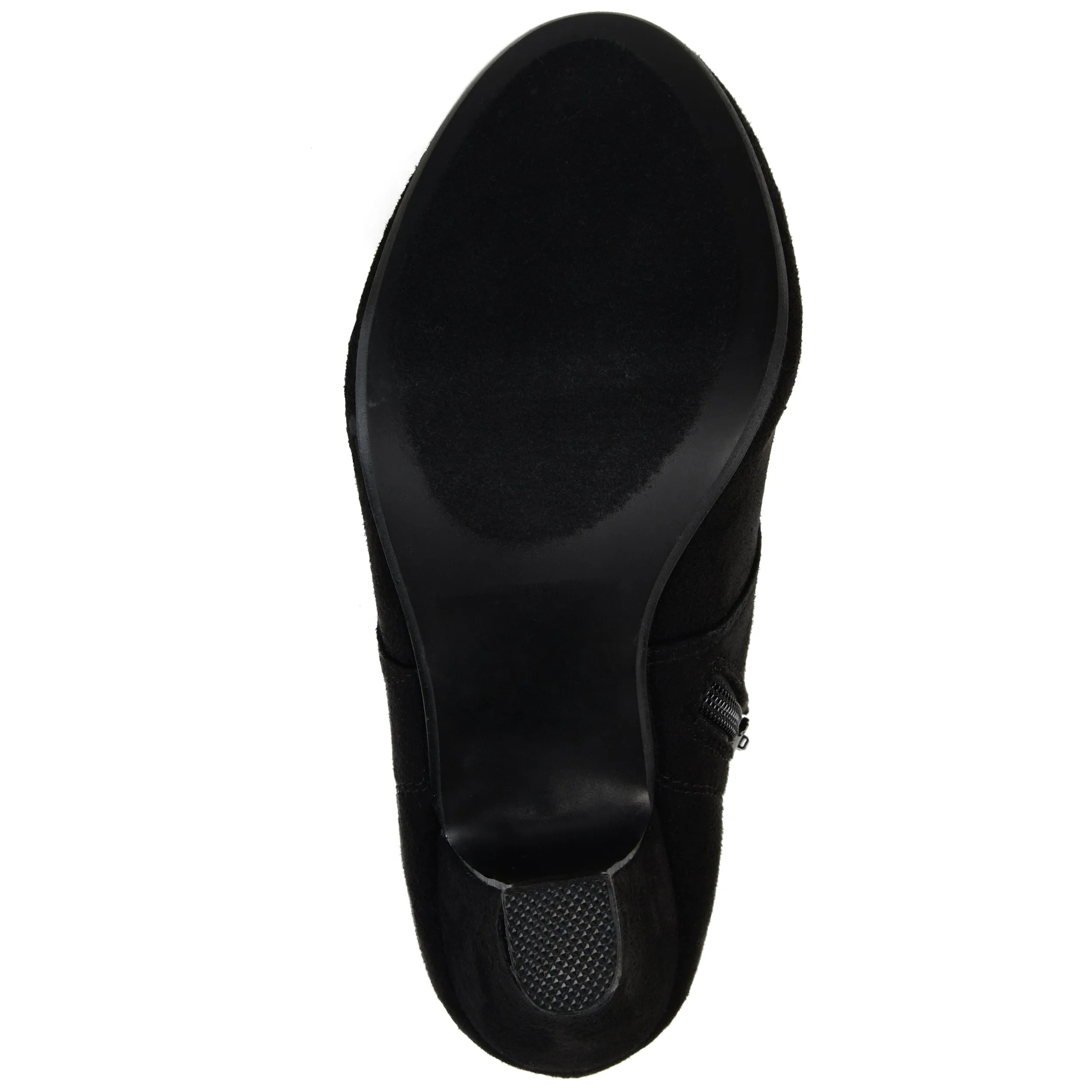 Journee Collection Womens Leona Inside Zip Block Heel Booties