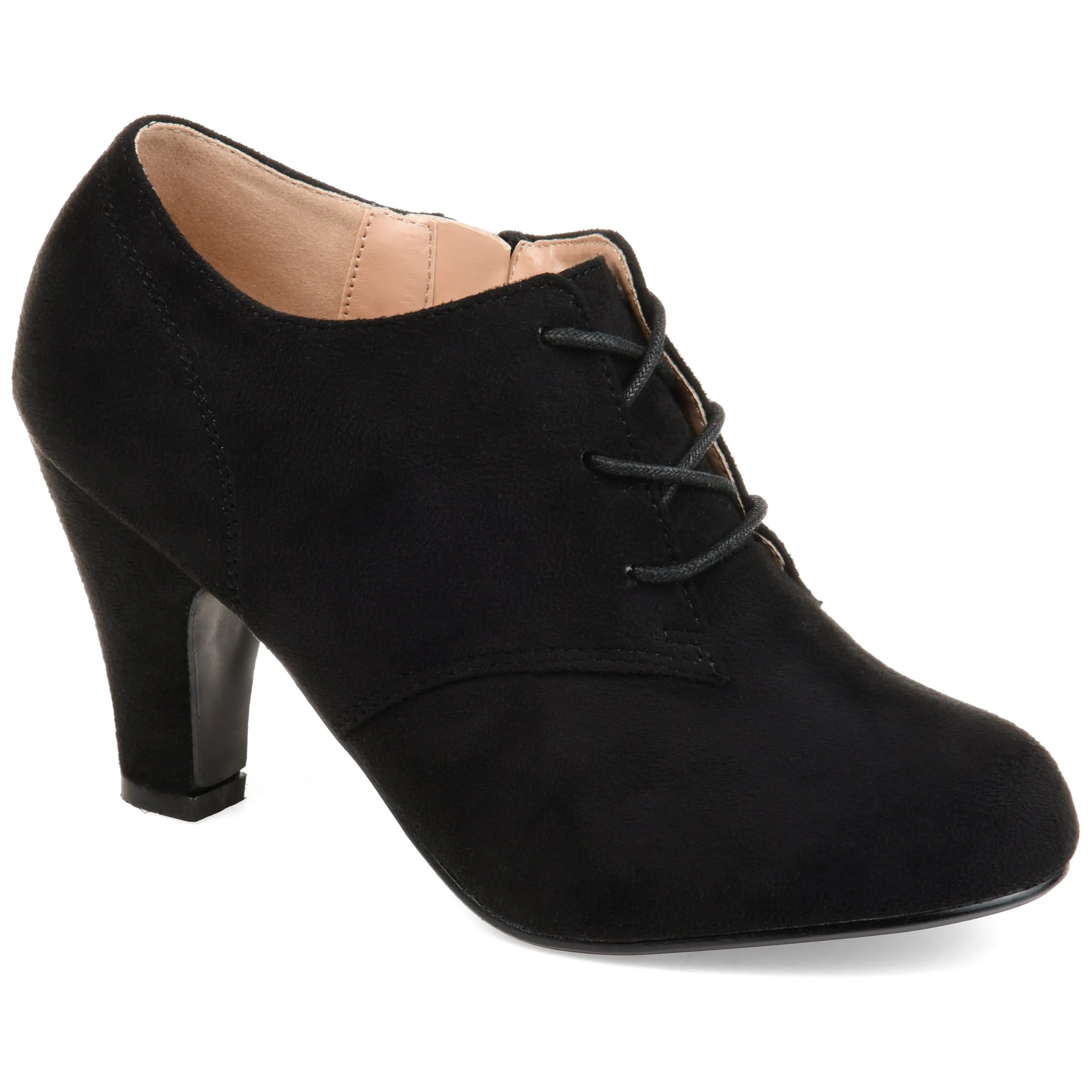 Journee Collection Womens Leona Inside Zip Block Heel Booties