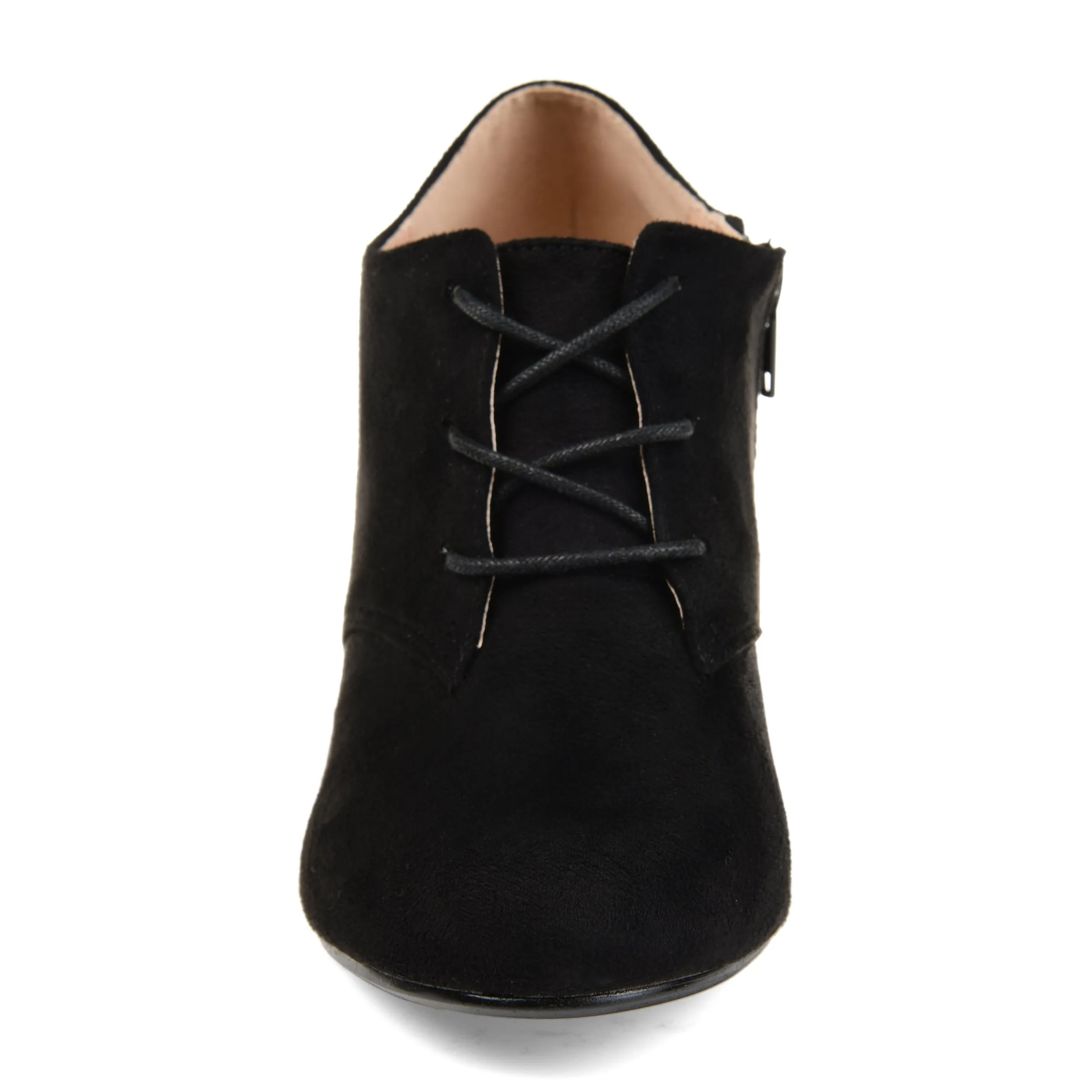 Journee Collection Womens Leona Inside Zip Block Heel Booties