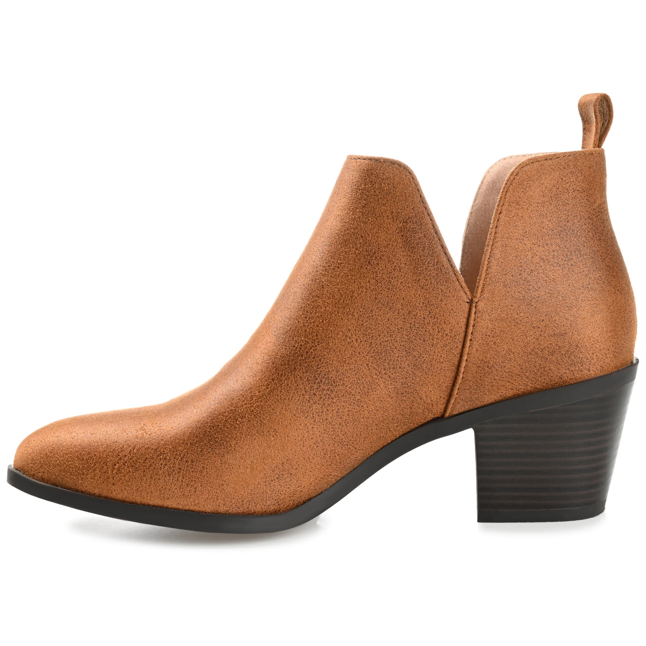 Journee Collection Womens Lola Pull On Stacked Heel Booties