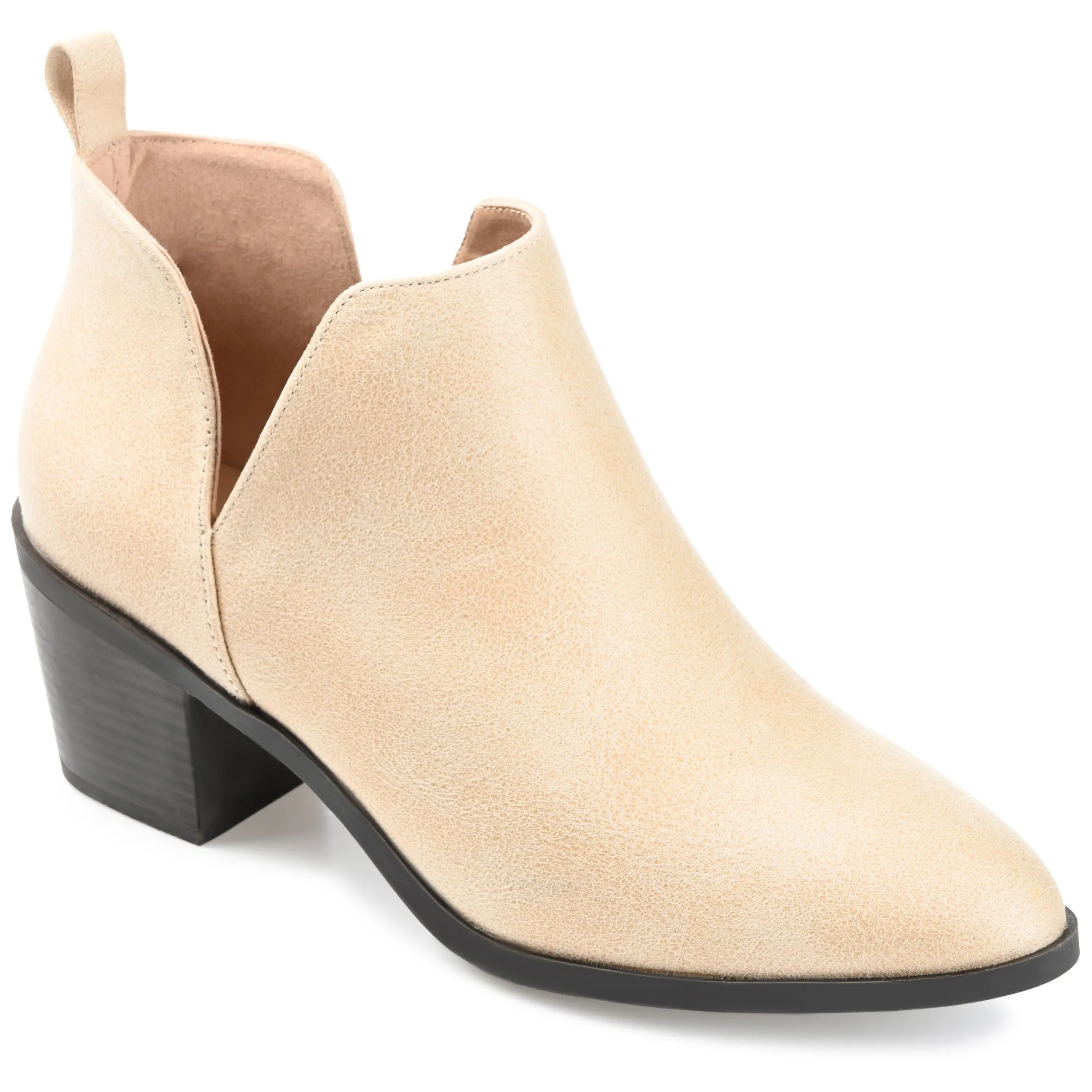 Journee Collection Womens Lola Pull On Stacked Heel Booties