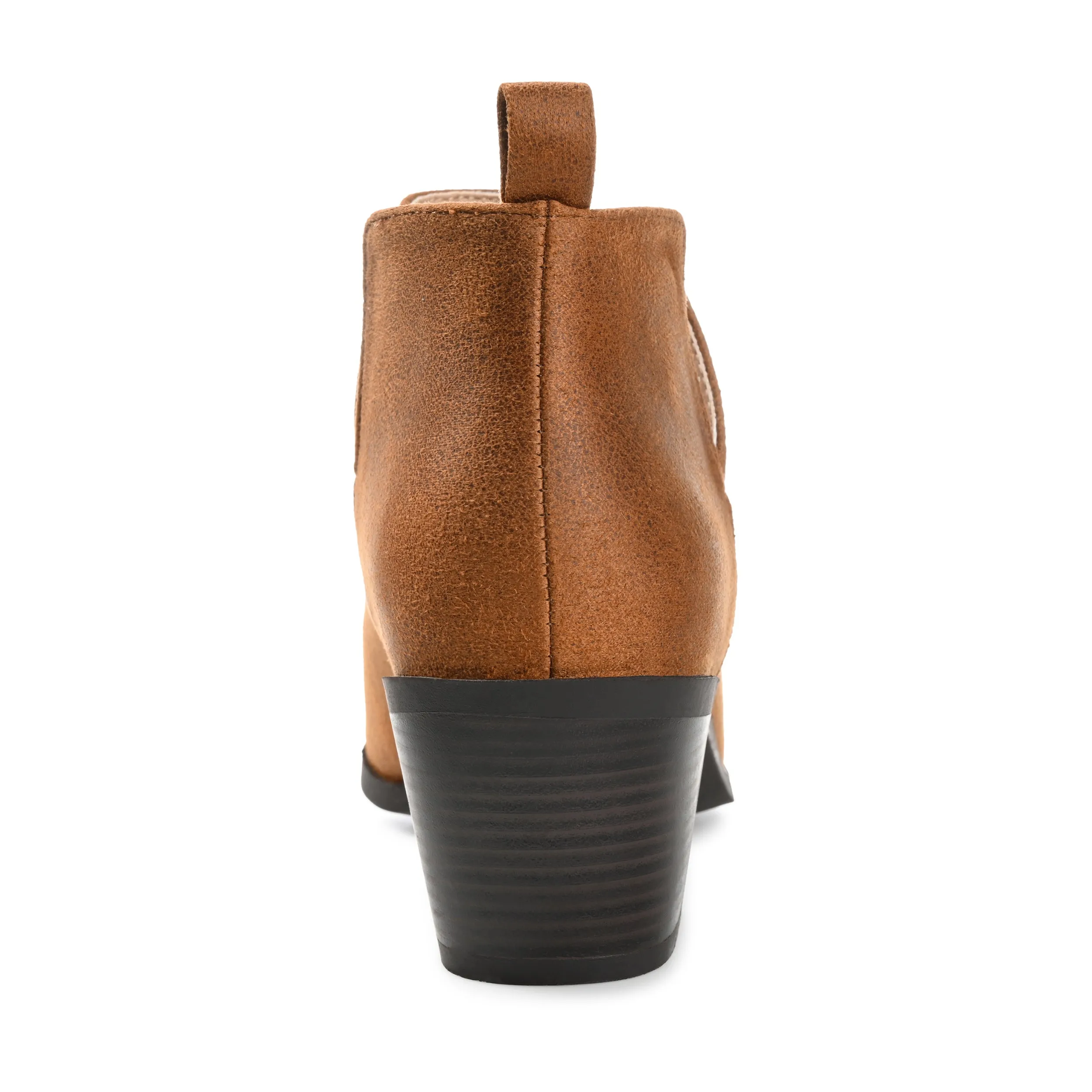Journee Collection Womens Lola Pull On Stacked Heel Booties