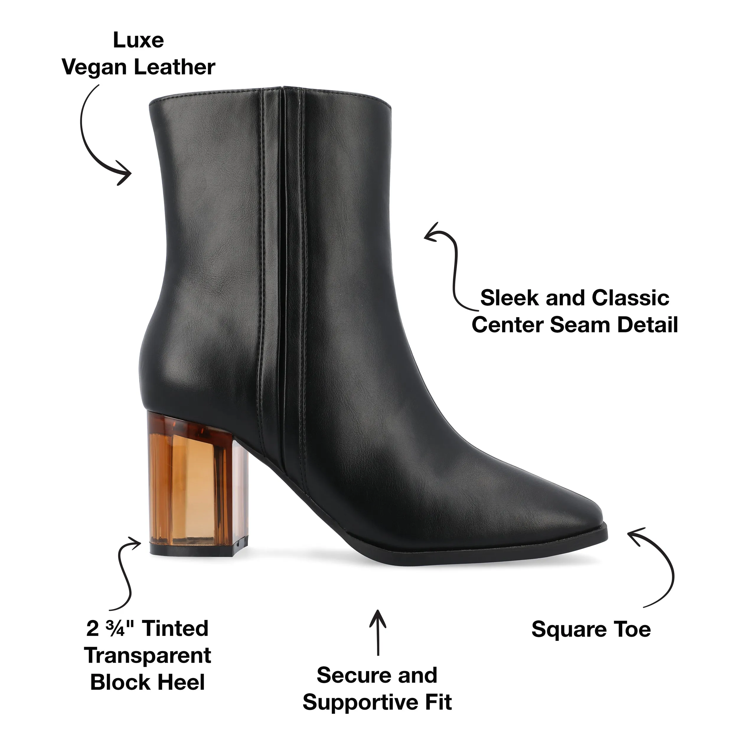 Journee Collection Women's Tru Comfort Foam Clearie Booties
