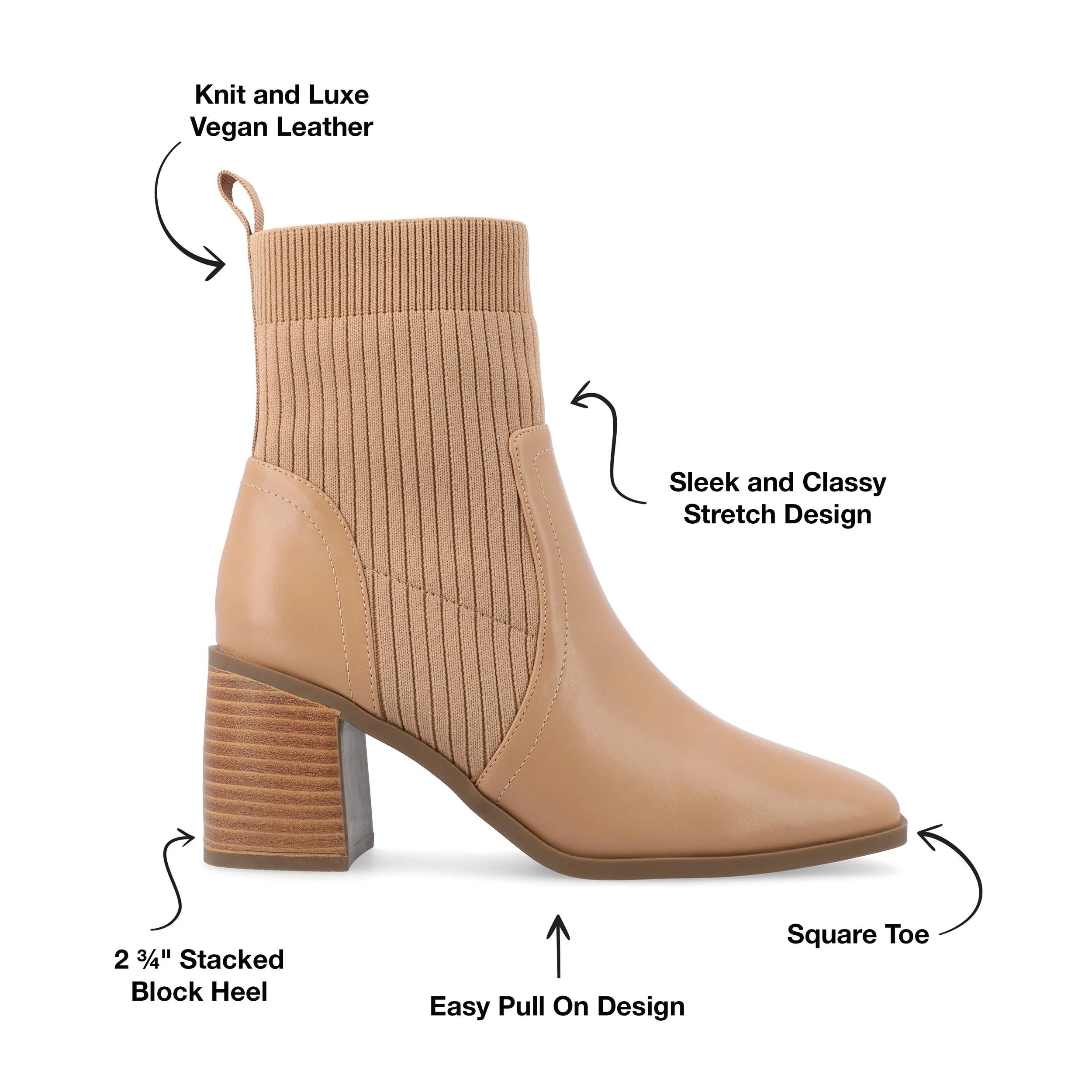 Journee Collection Women's Tru Comfort Foam Wide Width Harlowe Booties