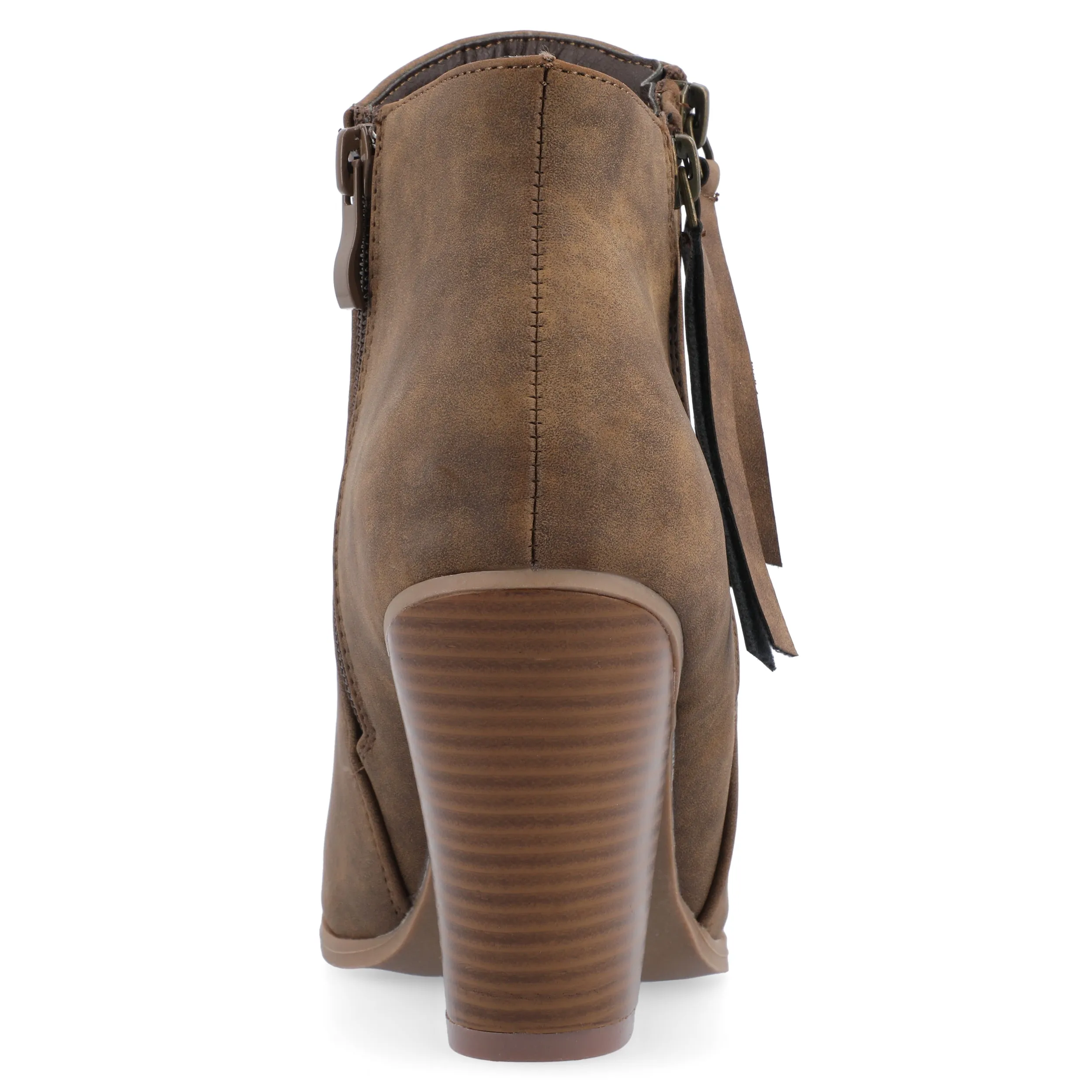 Journee Collection Womens Vally Inside Zip Stacked Heel Booties