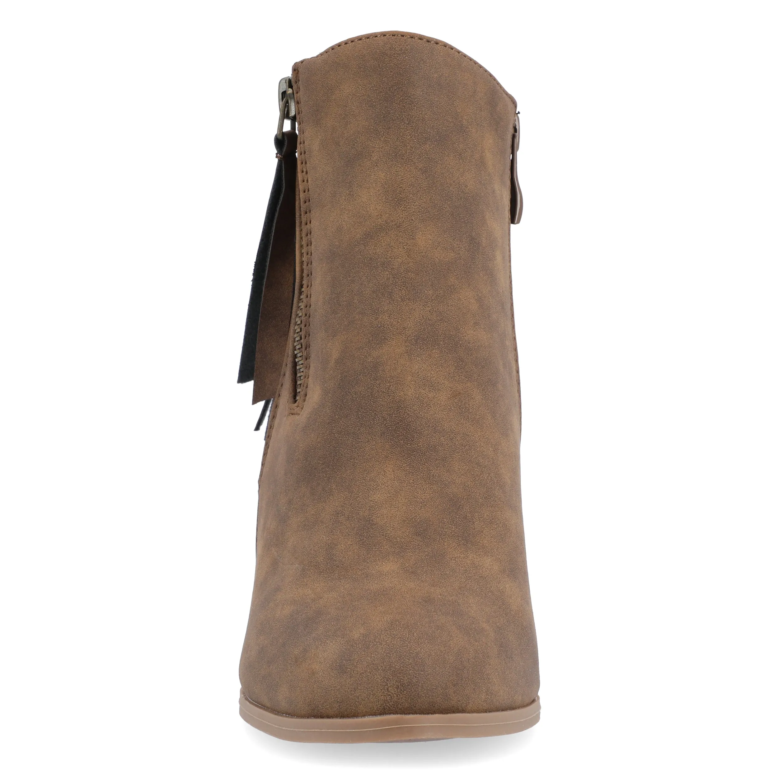 Journee Collection Womens Vally Inside Zip Stacked Heel Booties