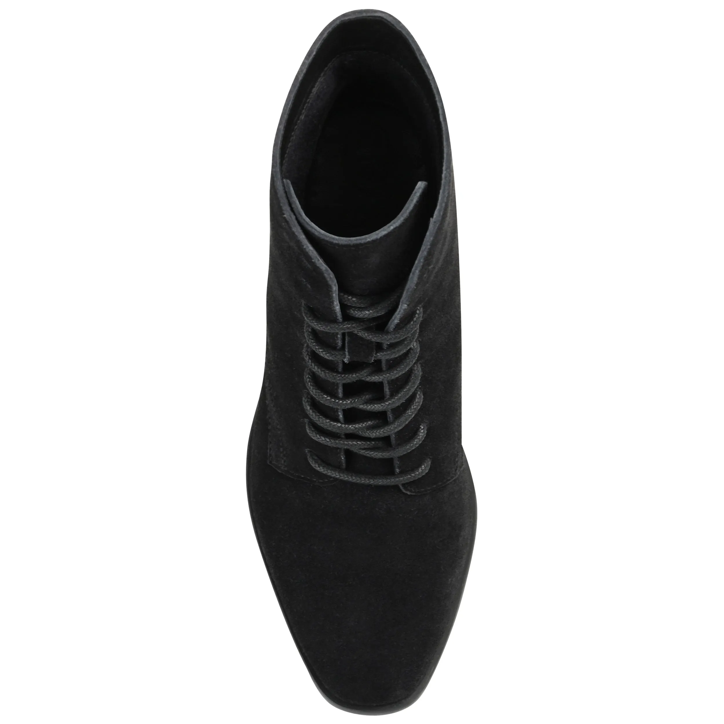 Journee Signature Womens Genuine Leather Edda Almond Toe Block Heel Combat Booties